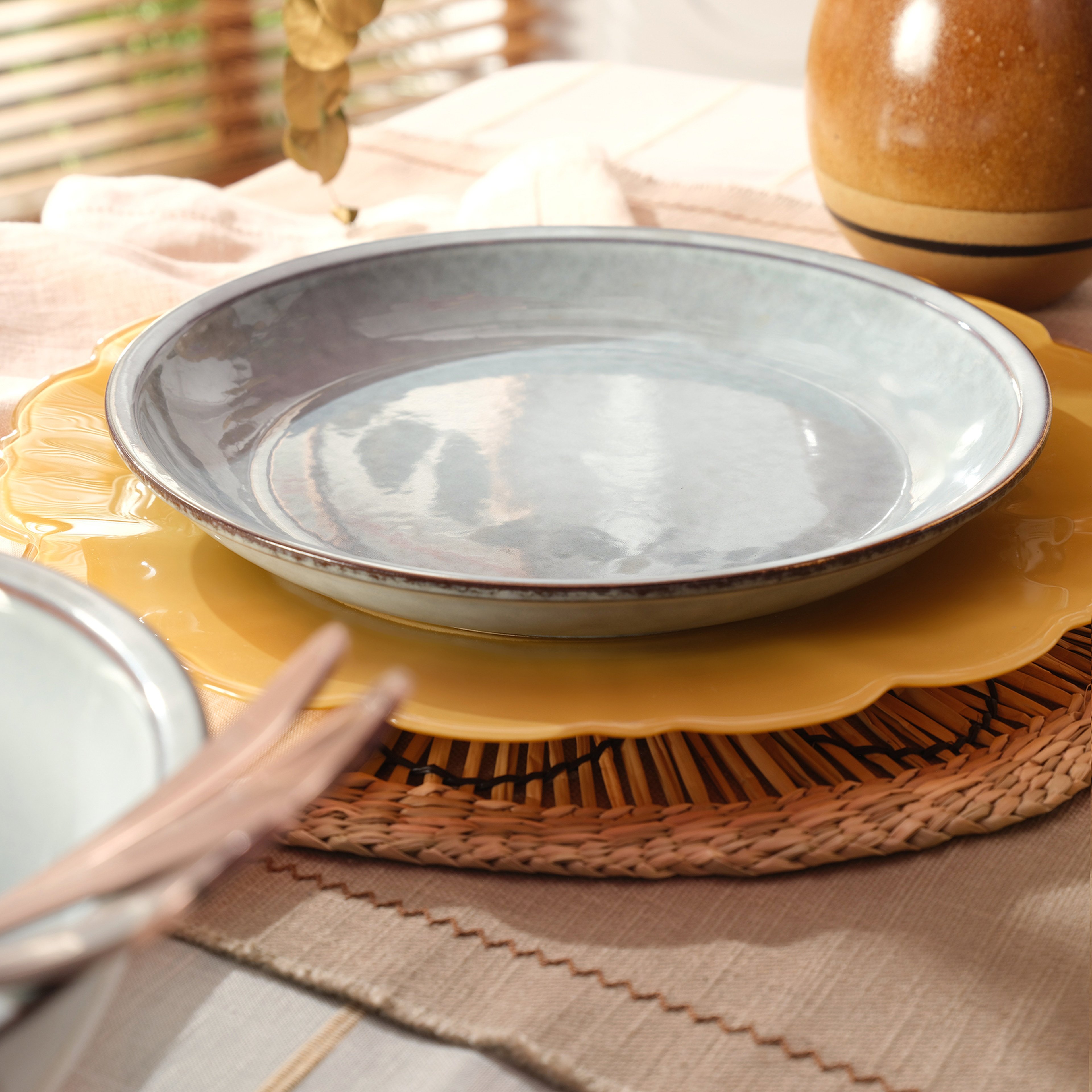 Lılıng Stoneware Pasta Tabağı 20 Cm Mavi