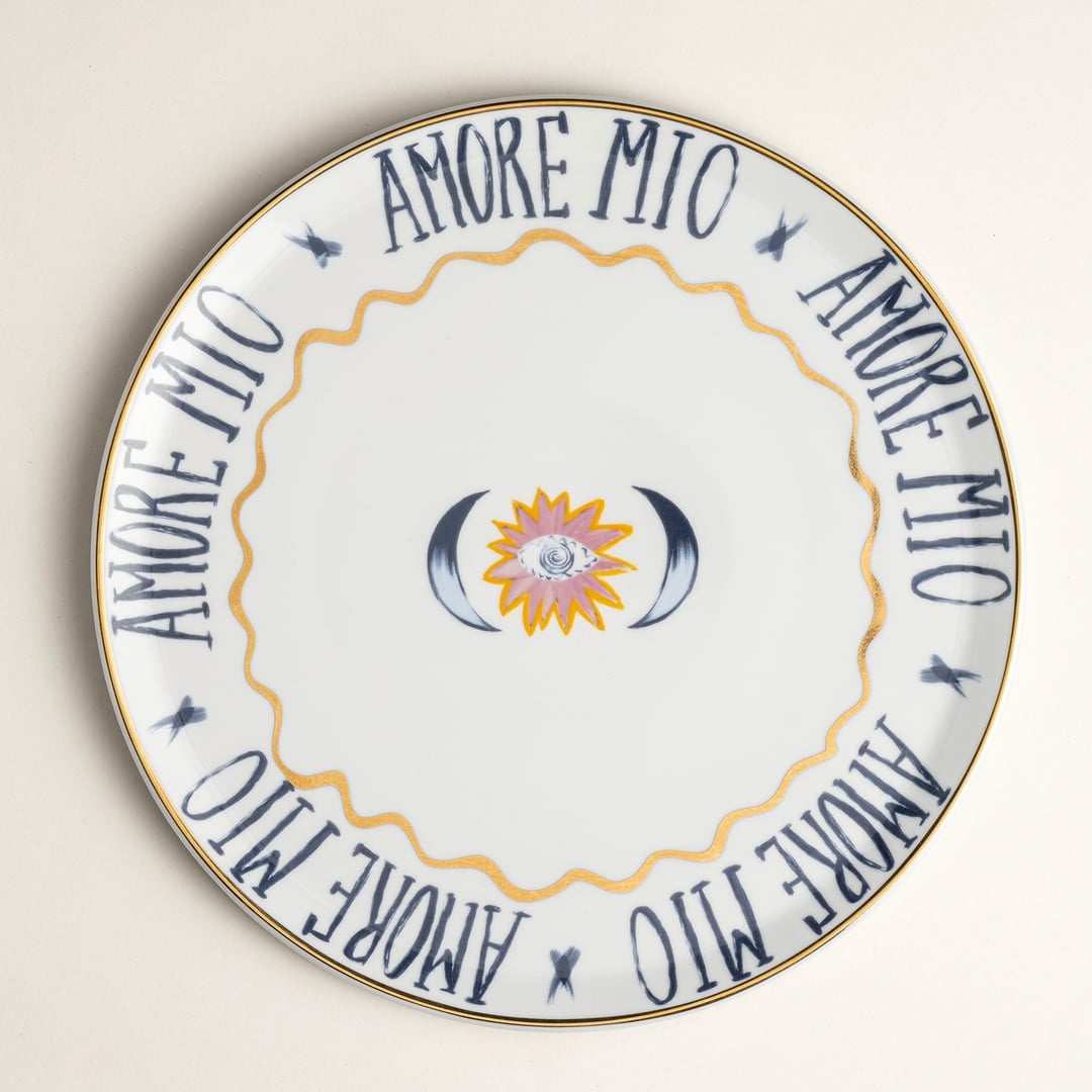 Lublın Porselen Pizza Tabağı 33x33x1.5 Cm Lacivert