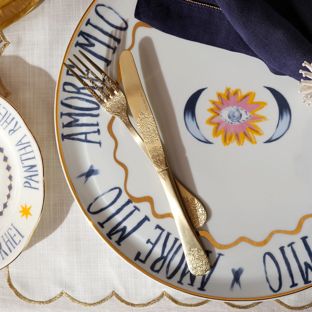 Lublın Porselen Pizza Tabağı 33x33x1.5 Cm Lacivert