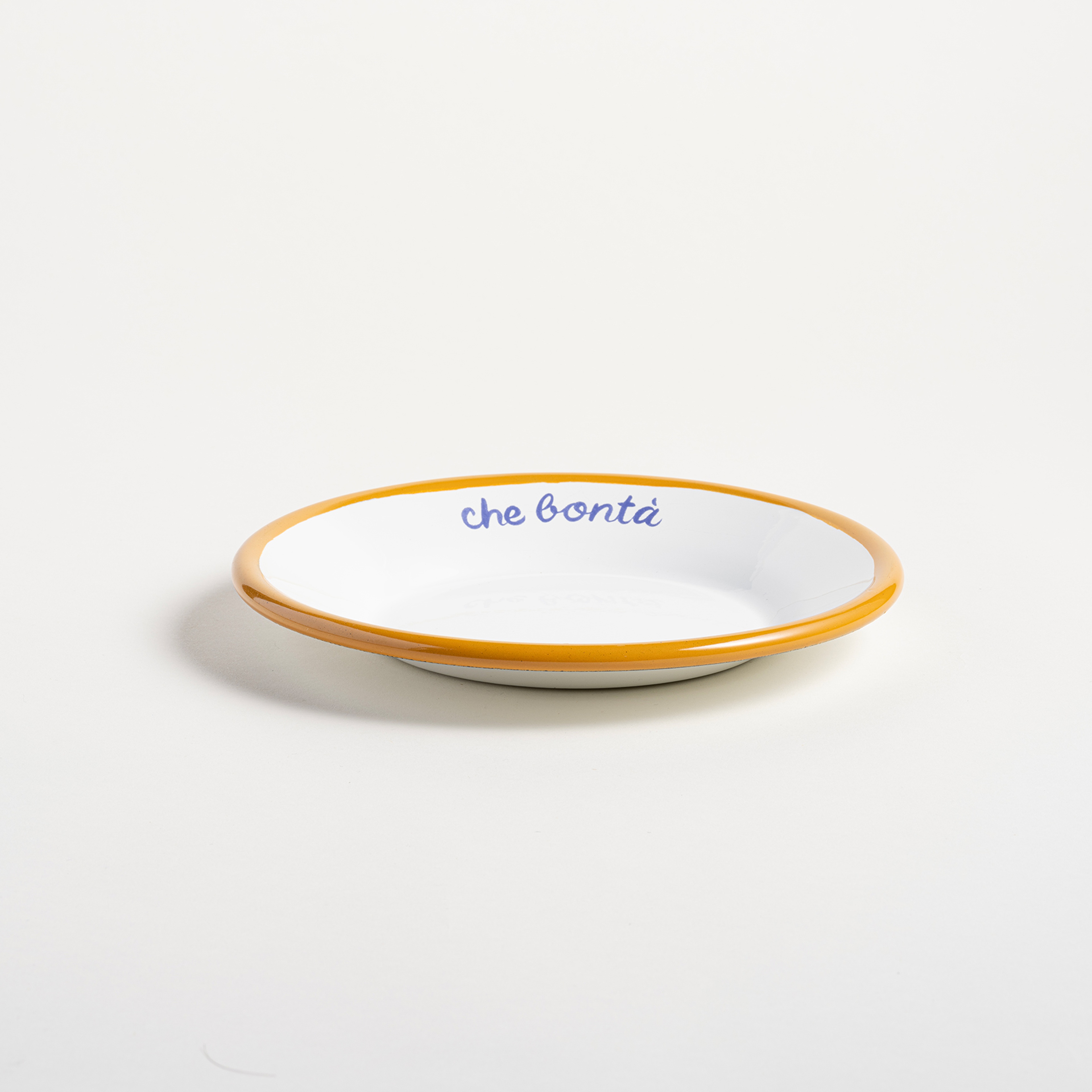 Frigya Emaye Tabak 21 Cm Altın Sarısı