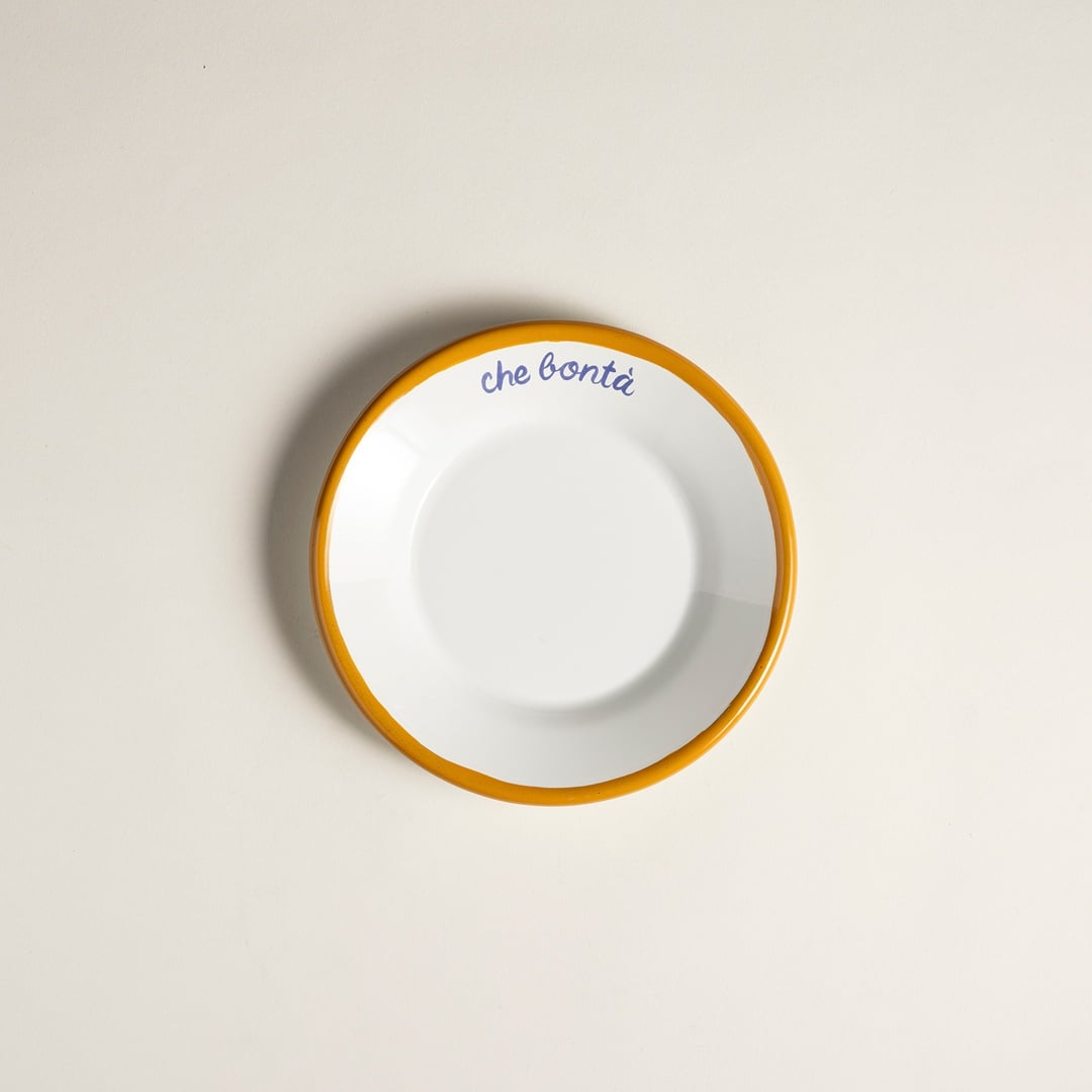 Frigya Emaye Tabak 21 Cm Altın Sarısı