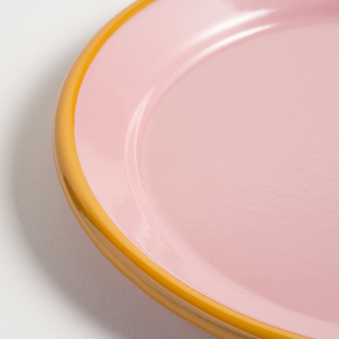 Frigya Emaye Tabak 25 Cm Gül Kurusu