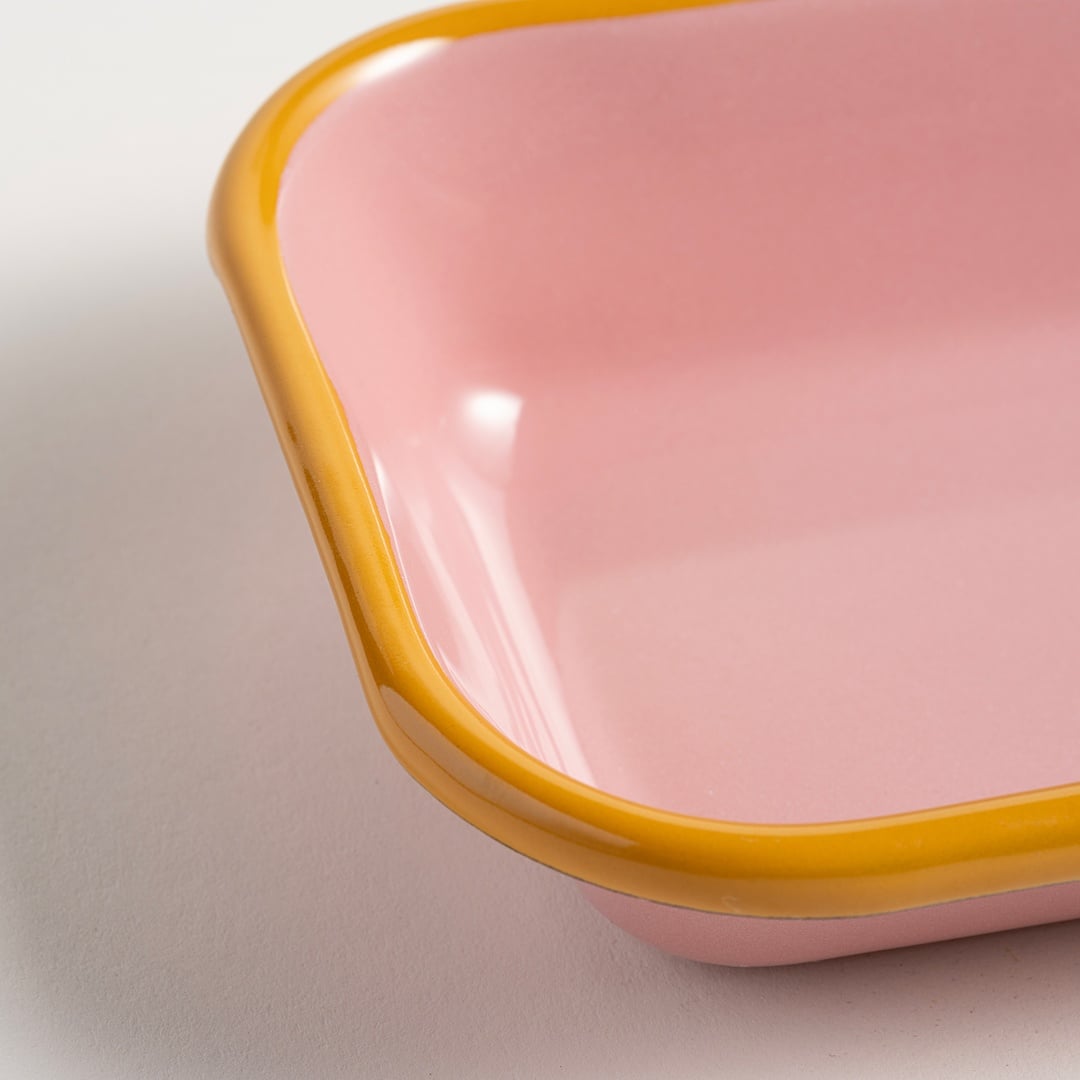 Frigya Emaye Tabak 16 Cm Gül Kurusu