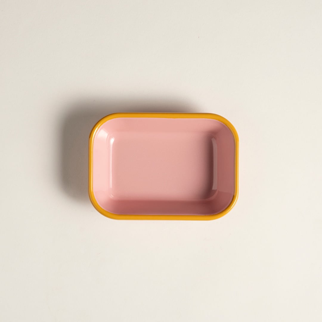 Frigya Emaye Tabak 16 Cm Gül Kurusu