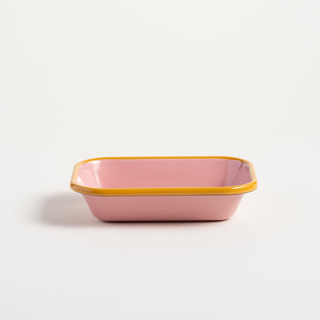 Frigya Emaye Tabak 16 Cm Gül Kurusu