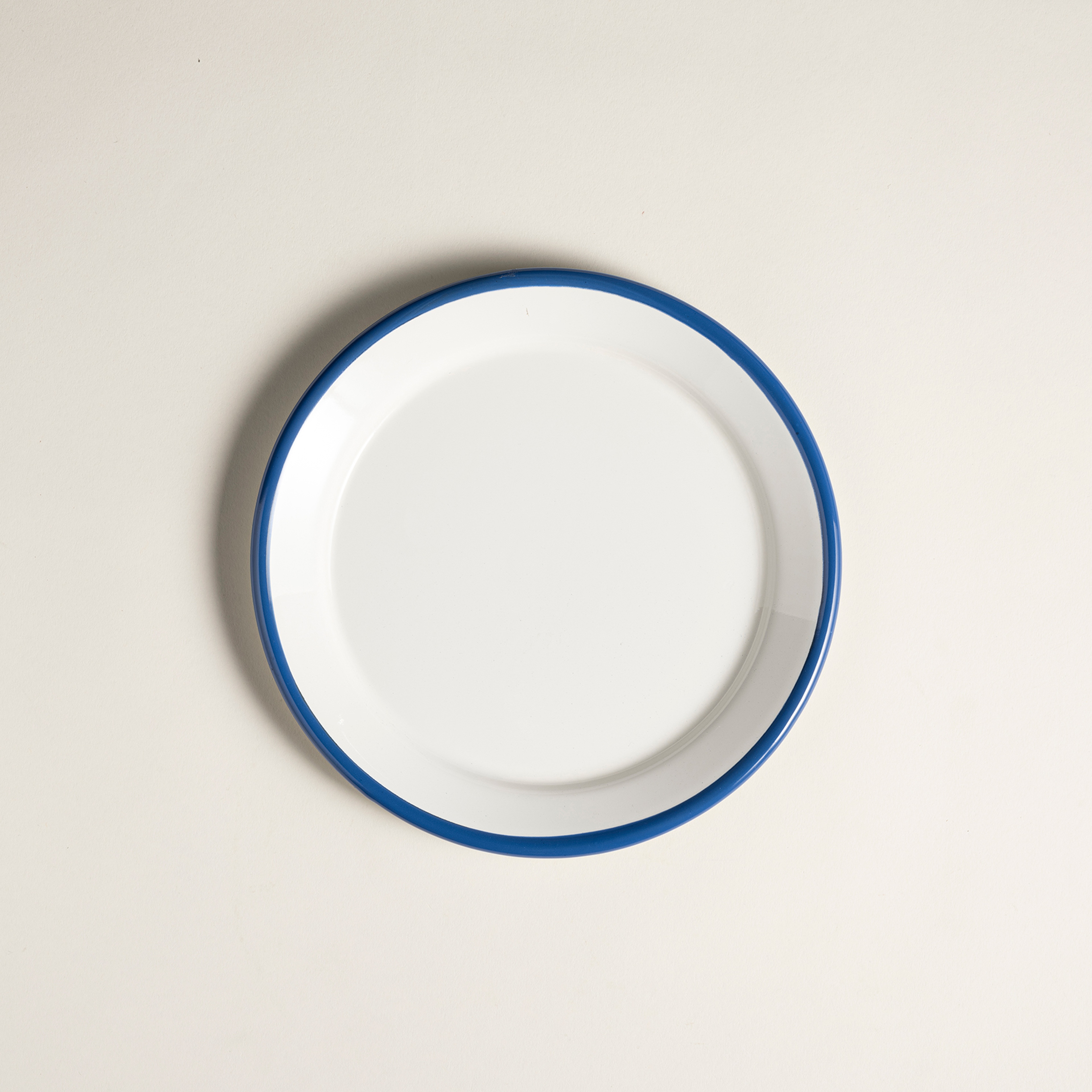 Frigya Emaye Tabak 25 Cm Beyaz - Kobalt