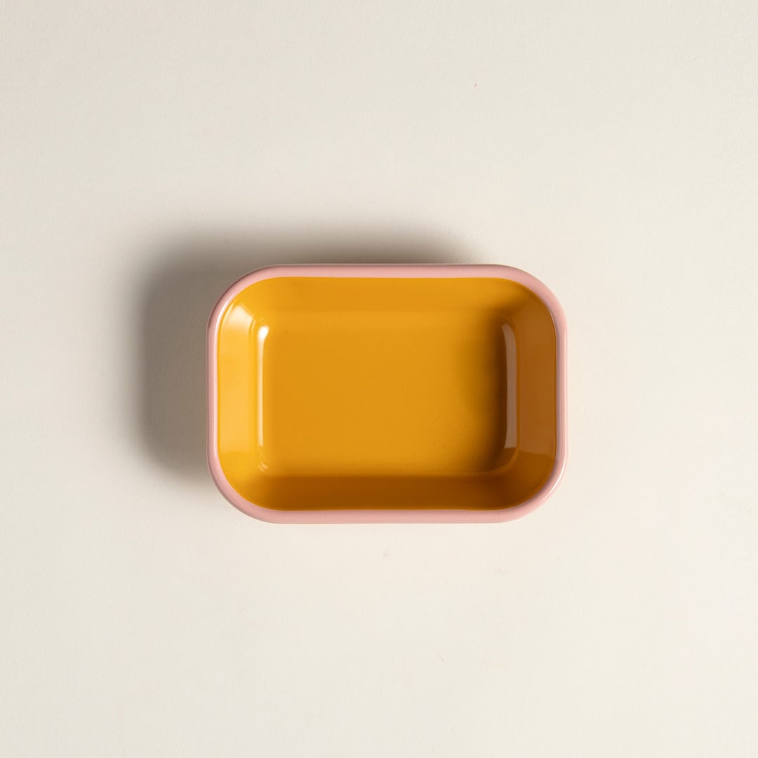 Frigya Emaye Tabak 16 Cm Altın Sarısı