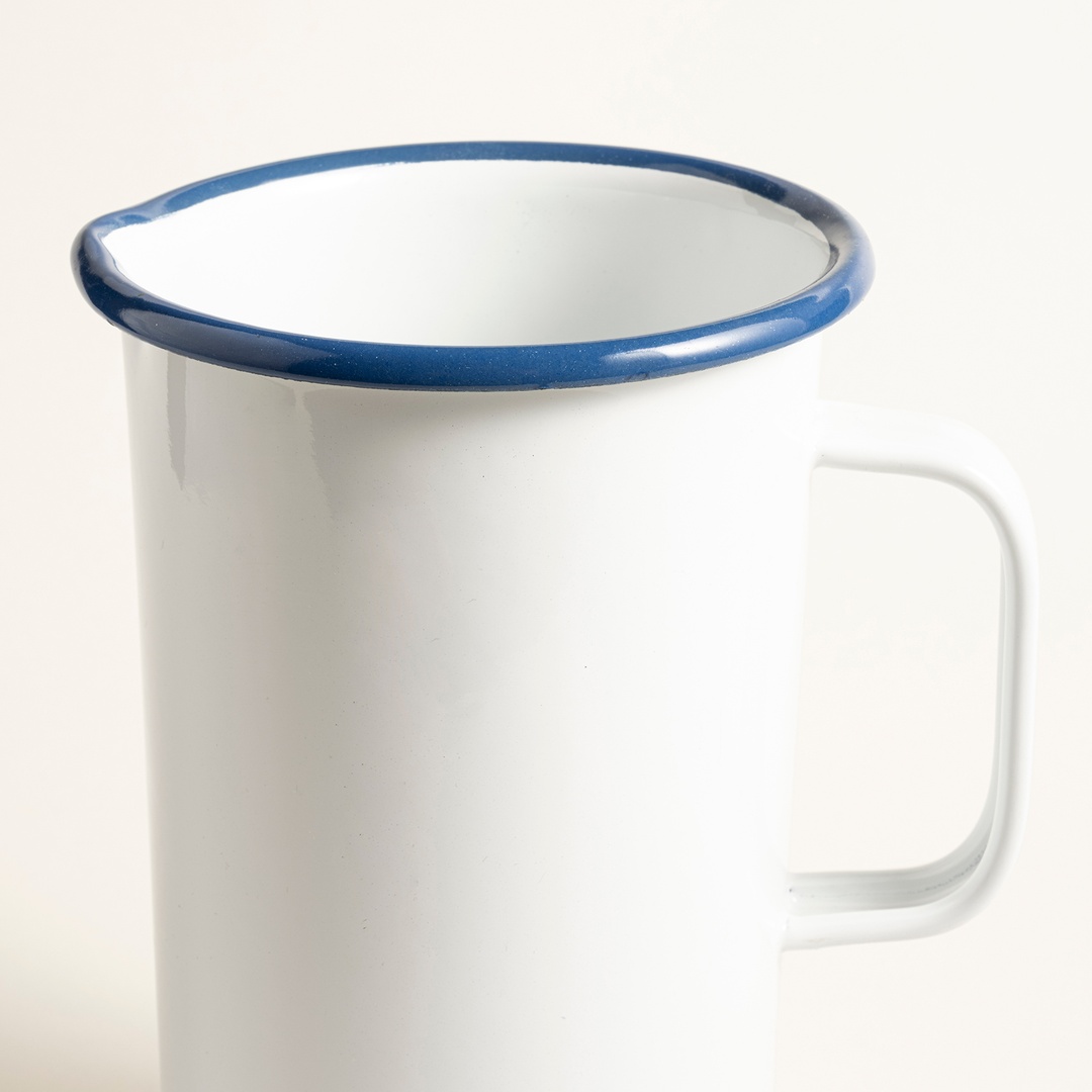 Frigya Emaye Sürahi 1600 Ml Beyaz - Kobalt