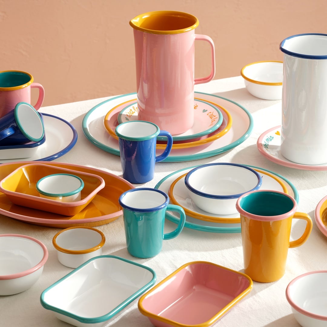 Frigya Emaye Sürahi 1600 Ml Beyaz - Kobalt