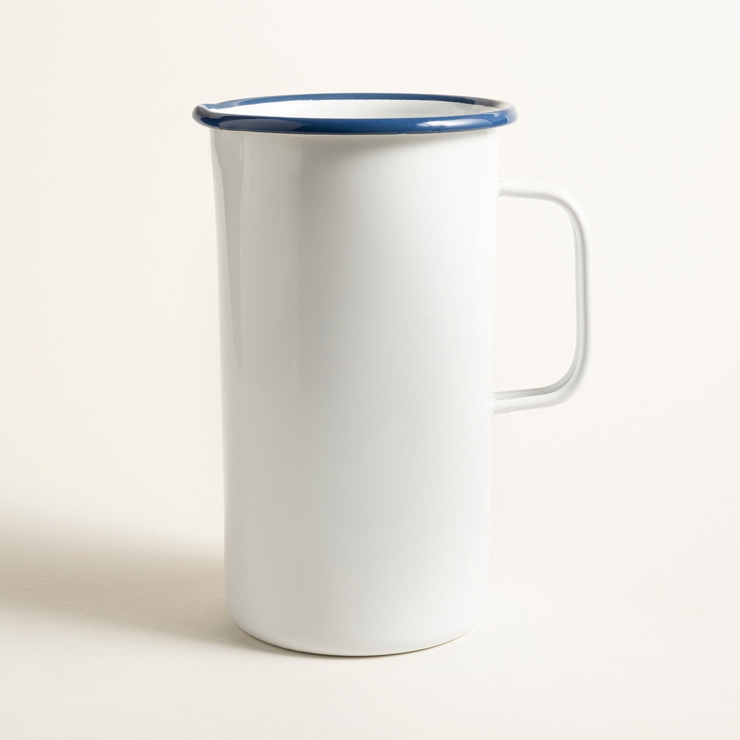 Frigya Emaye Sürahi 1600 Ml Beyaz - Kobalt