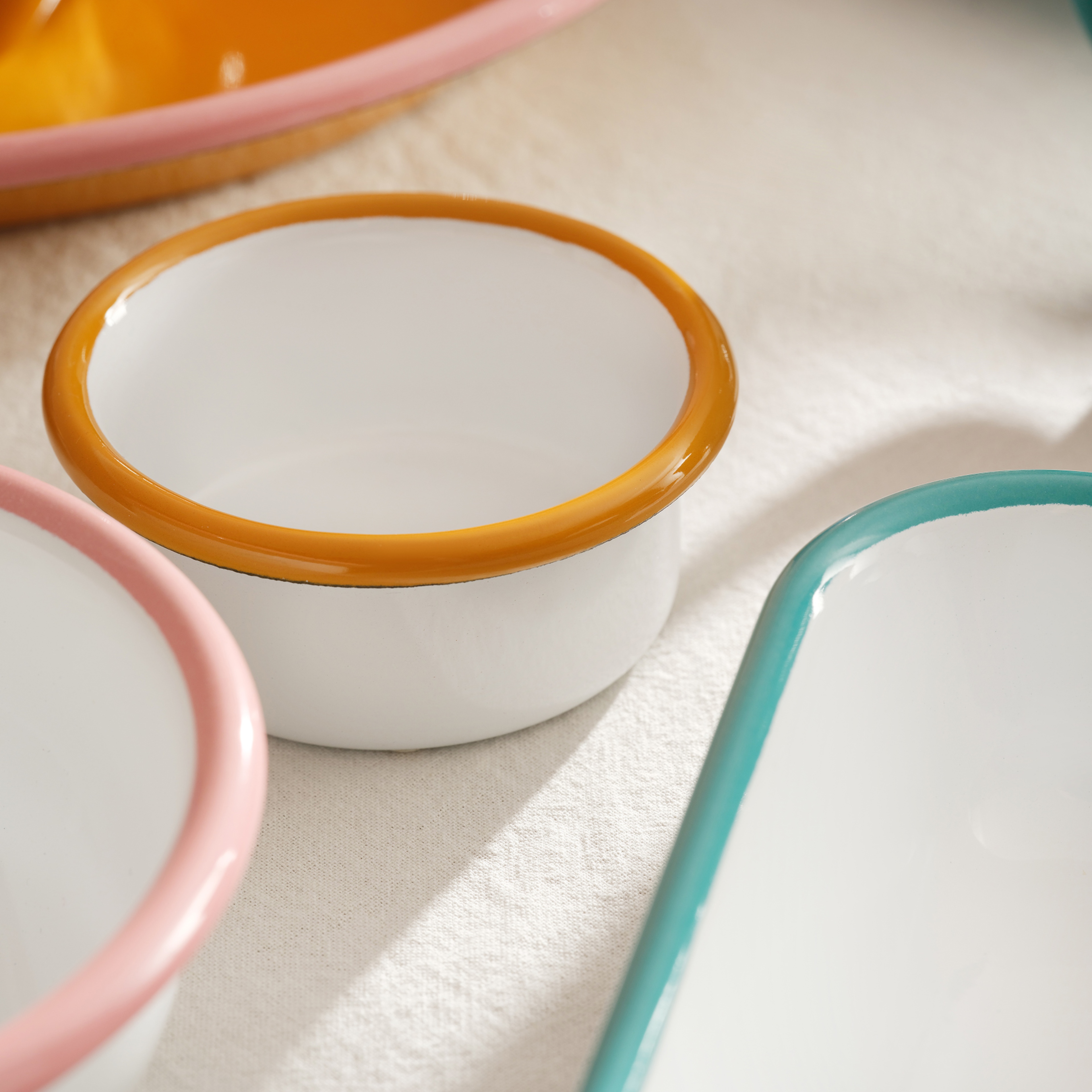 Frigya Emaye Reçellik 7x7x4 Cm Altın Sarısı