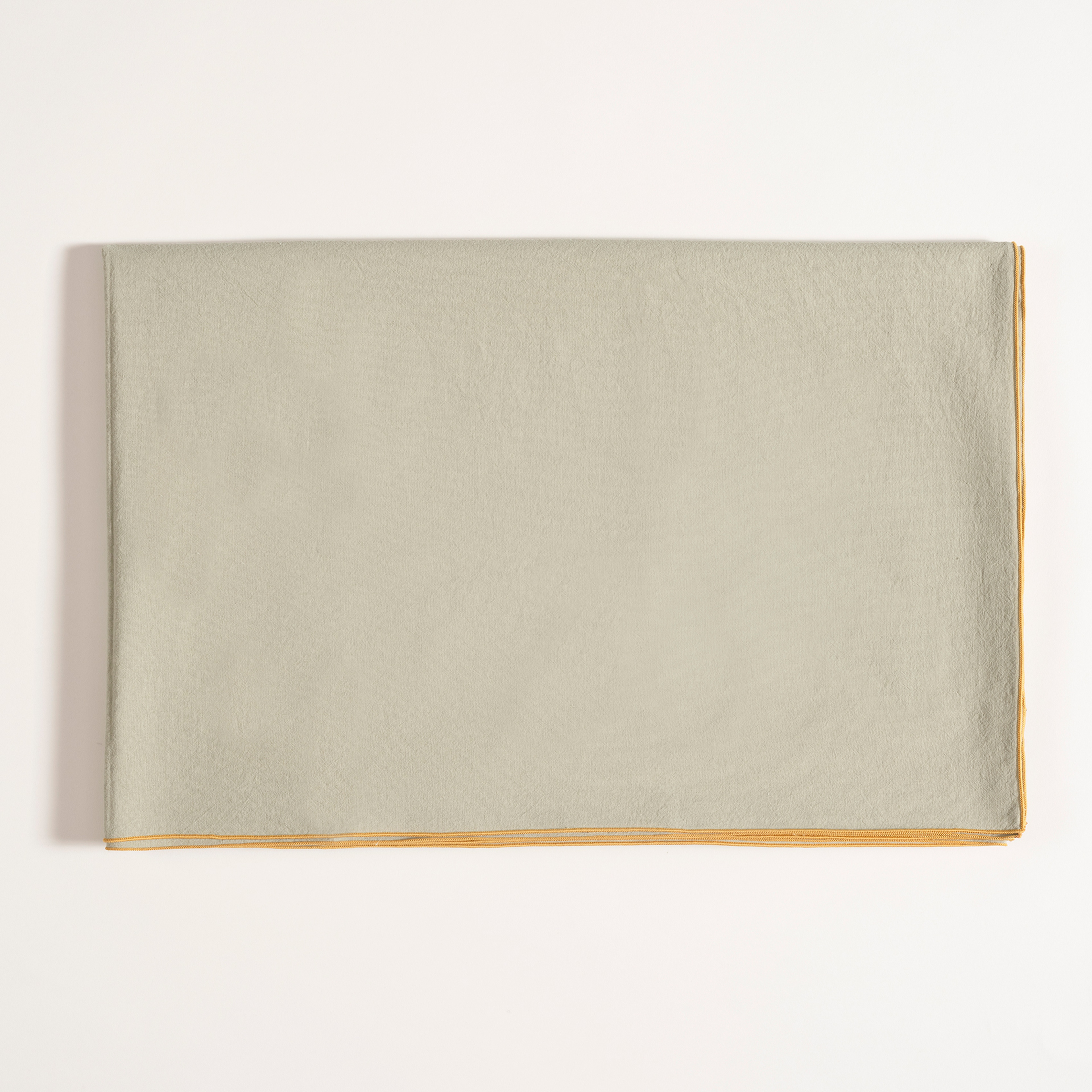 Solıd Overloklu Pamuk %100 Pamuk Masa Örtüsü 160x240 Cm Yeşil