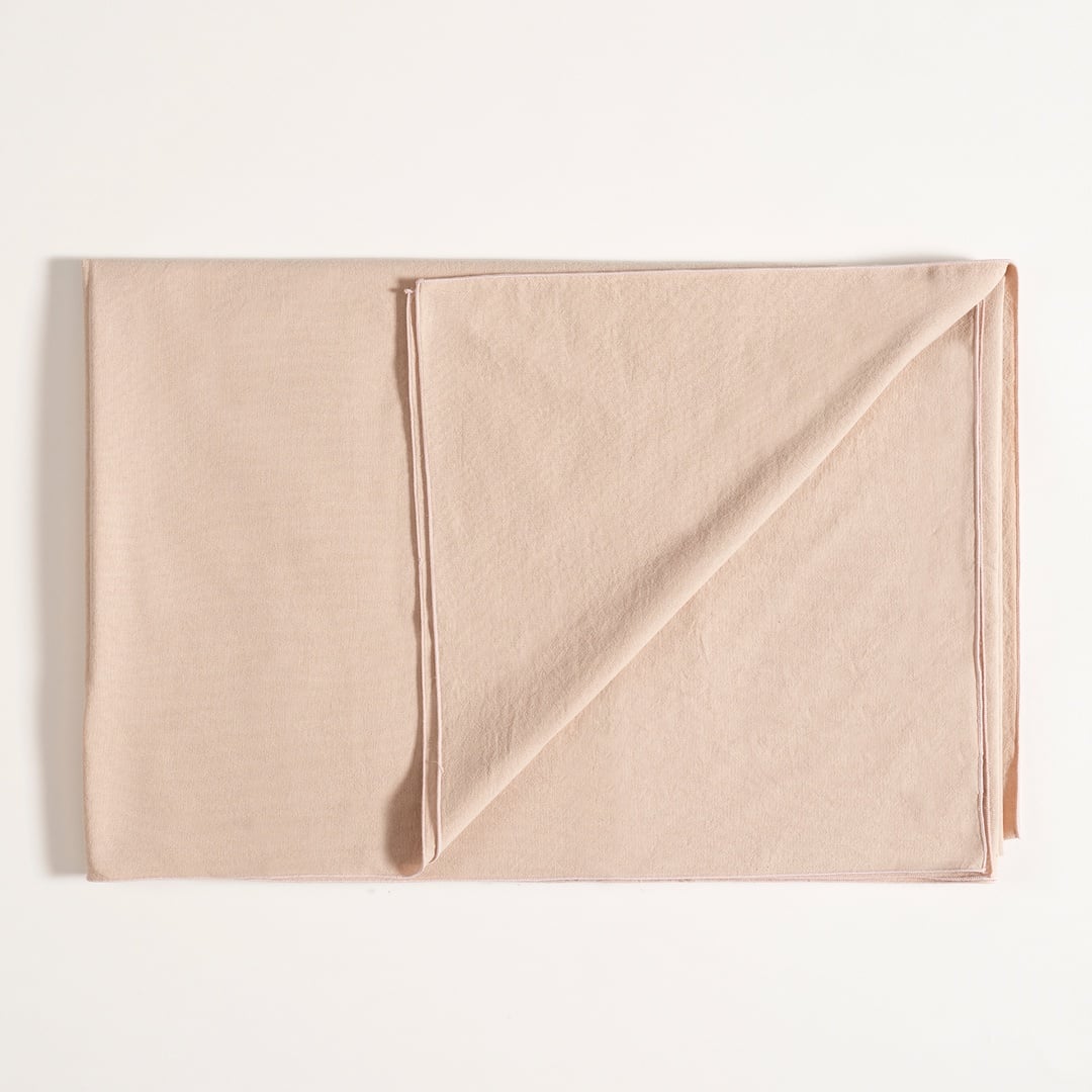 Solıd Overloklu Pamuk %100 Pamuk Masa Örtüsü 160x240 Cm Kum Rengı