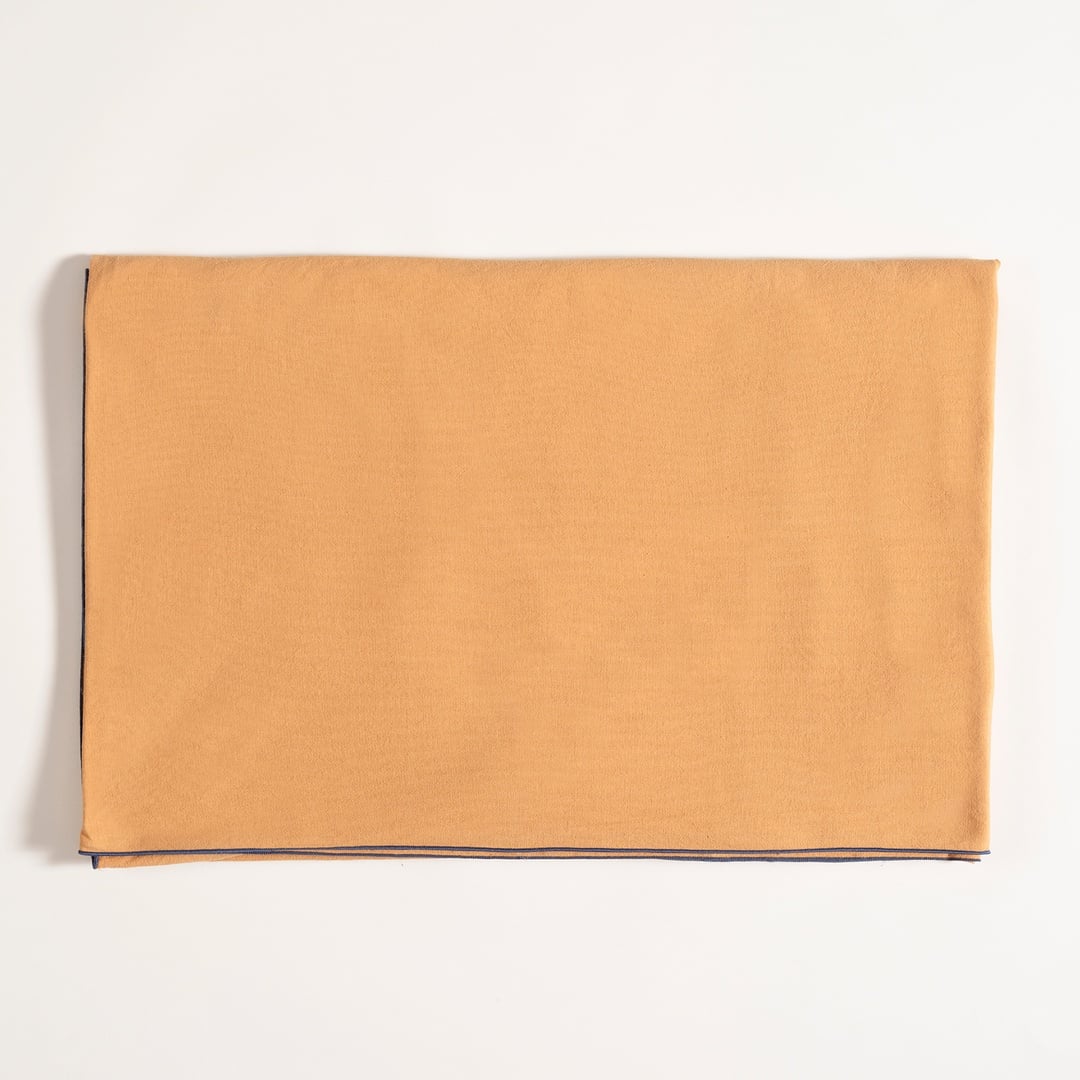 Solıd Overloklu Pamuk %100 Pamuk Masa Örtüsü 160x320 Cm Tarçın