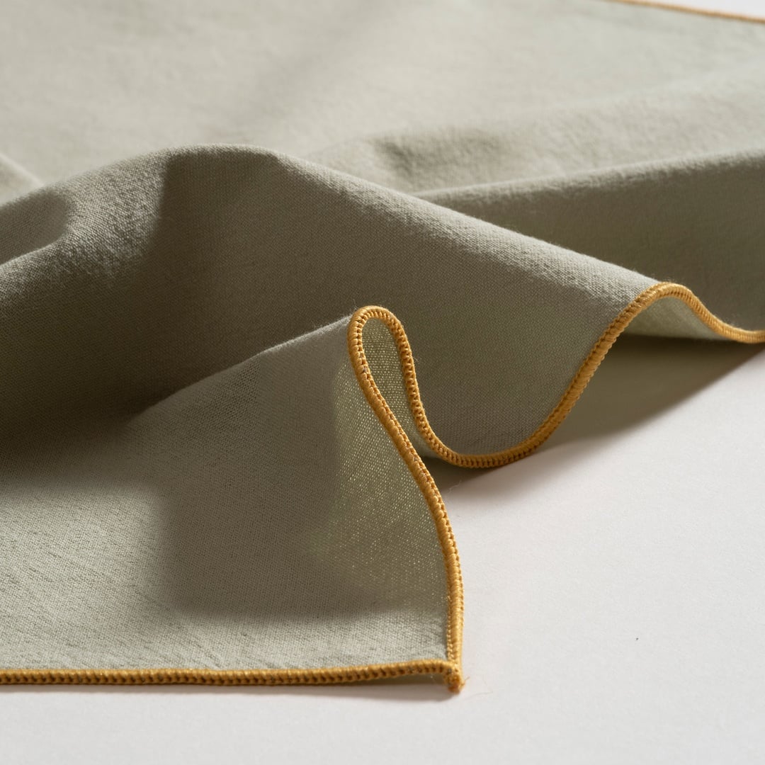 Solıd Overloklu 2'li Pamuk %100 Pamuk Peçete 45x45 Cm Yeşil