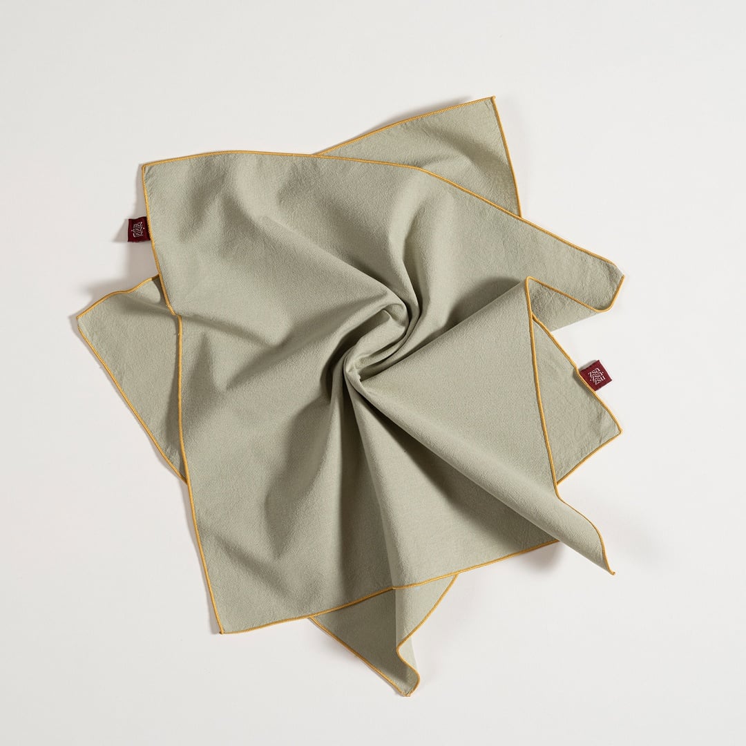 Solıd Overloklu 2'li Pamuk %100 Pamuk Peçete 45x45 Cm Yeşil