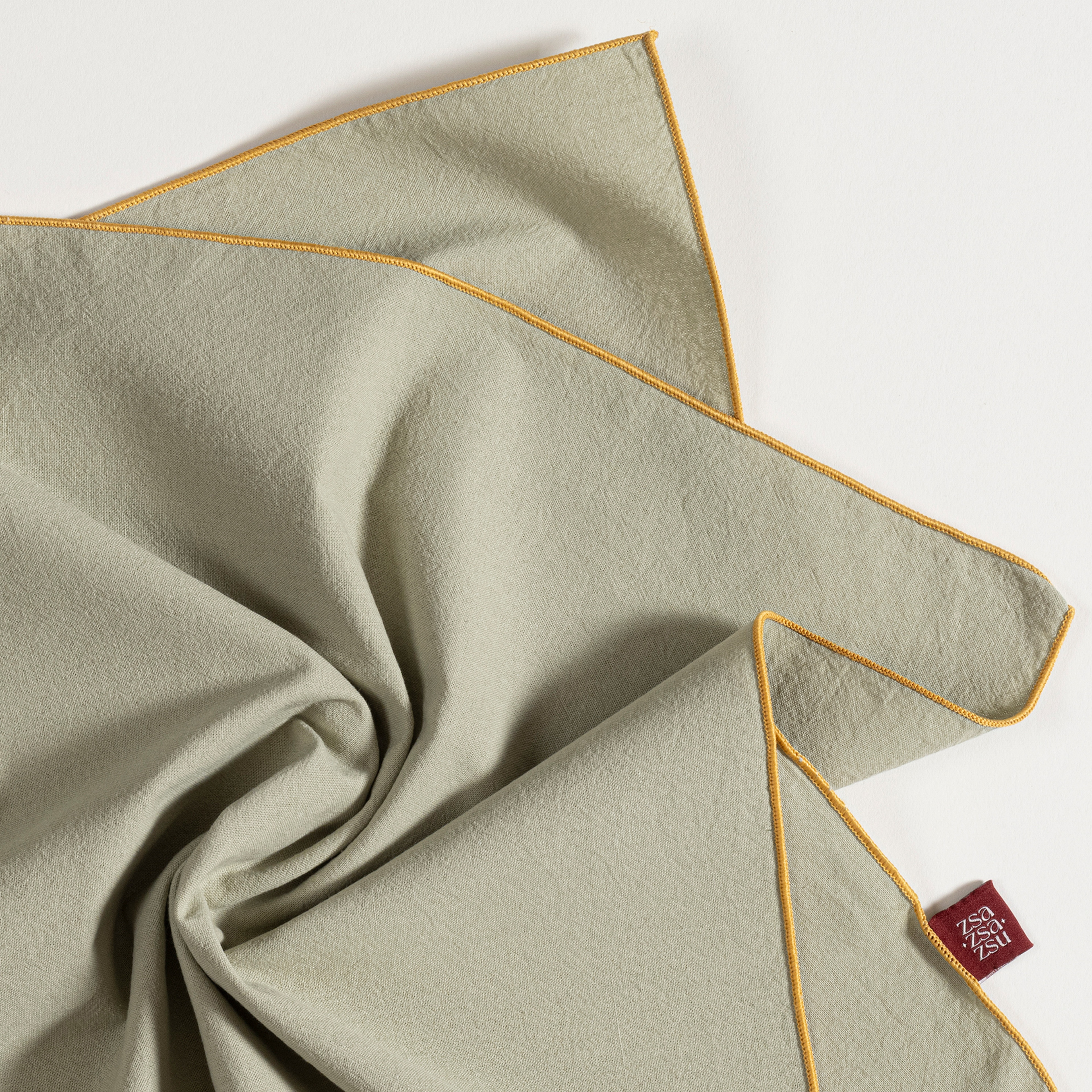 Solıd Overloklu 2'li Pamuk %100 Pamuk Peçete 45x45 Cm Yeşil