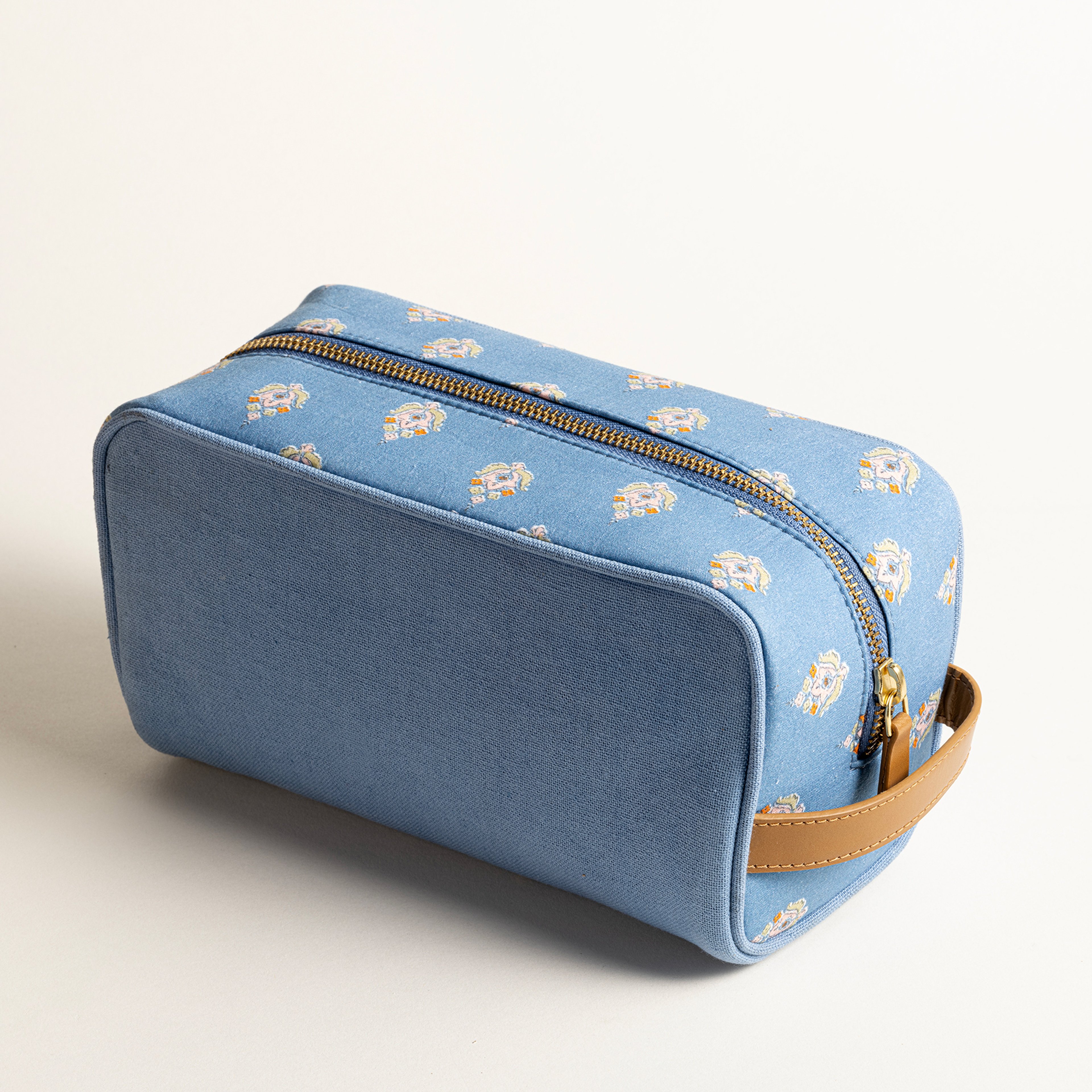 Noıda Baskılı Makyaj Çantası 9,75x5,25x5 Cm Mavi
