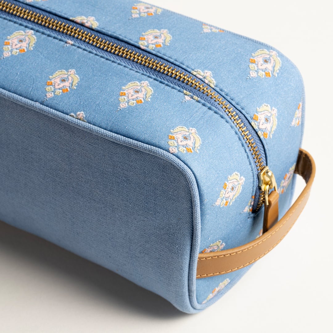 Noıda Baskılı Makyaj Çantası 9,75x5,25x5 Cm Mavi