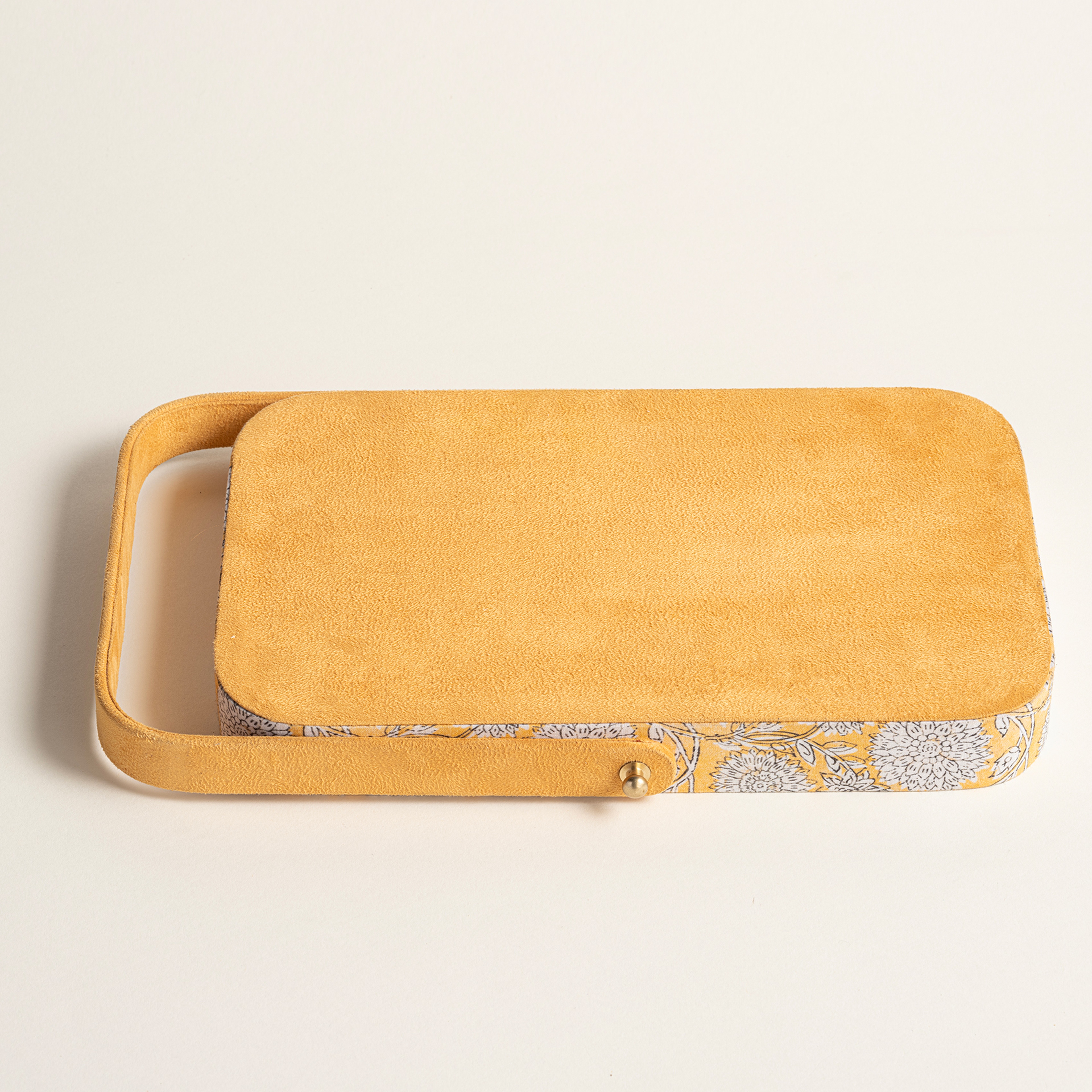 Noıda Baskılı Pamuk Ayna 26x17 Cm Sarı