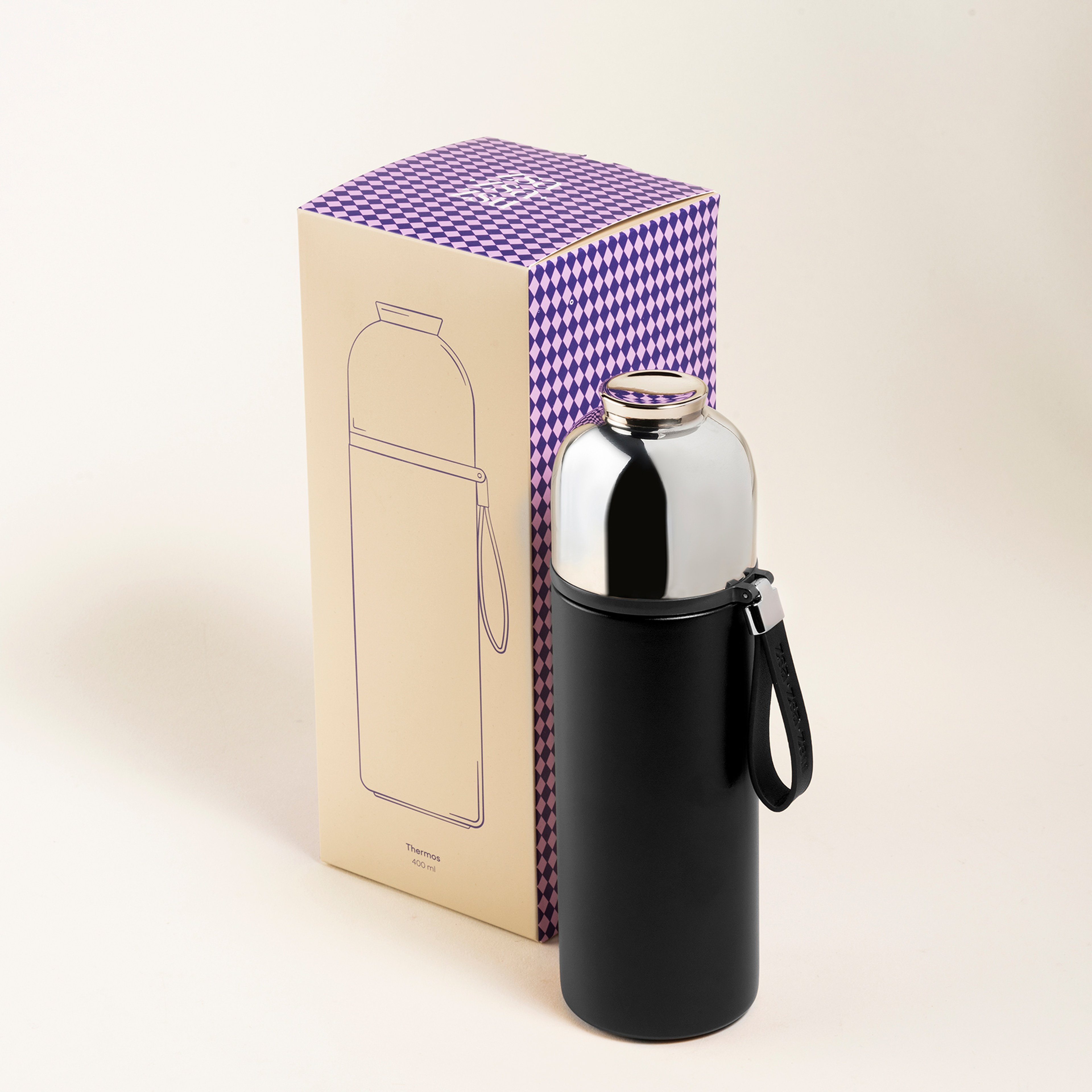 Panyu Çelik Termos 400 Ml Siyah