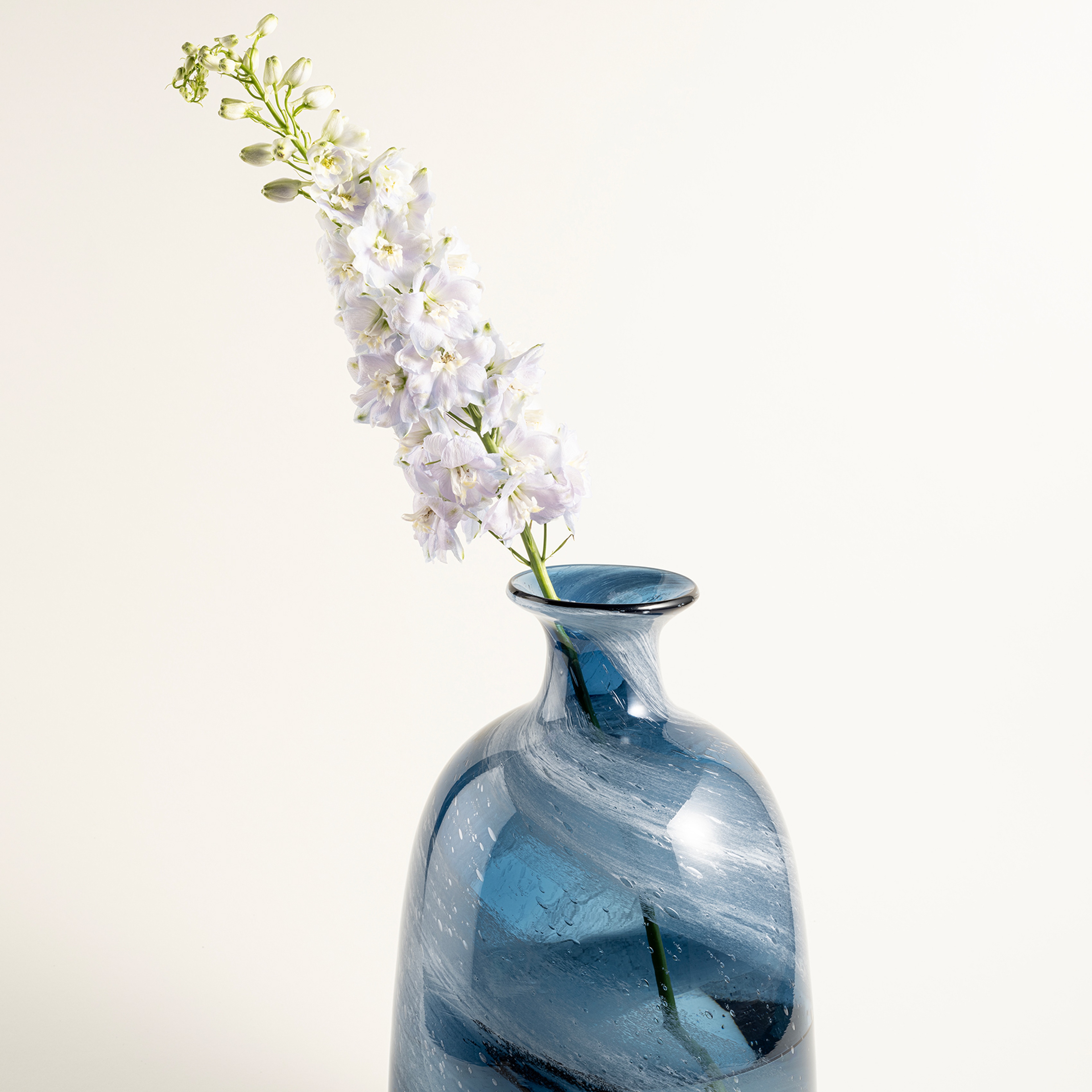 Macau Cam Vazo 18.5x18.5x33 Cm Mavi