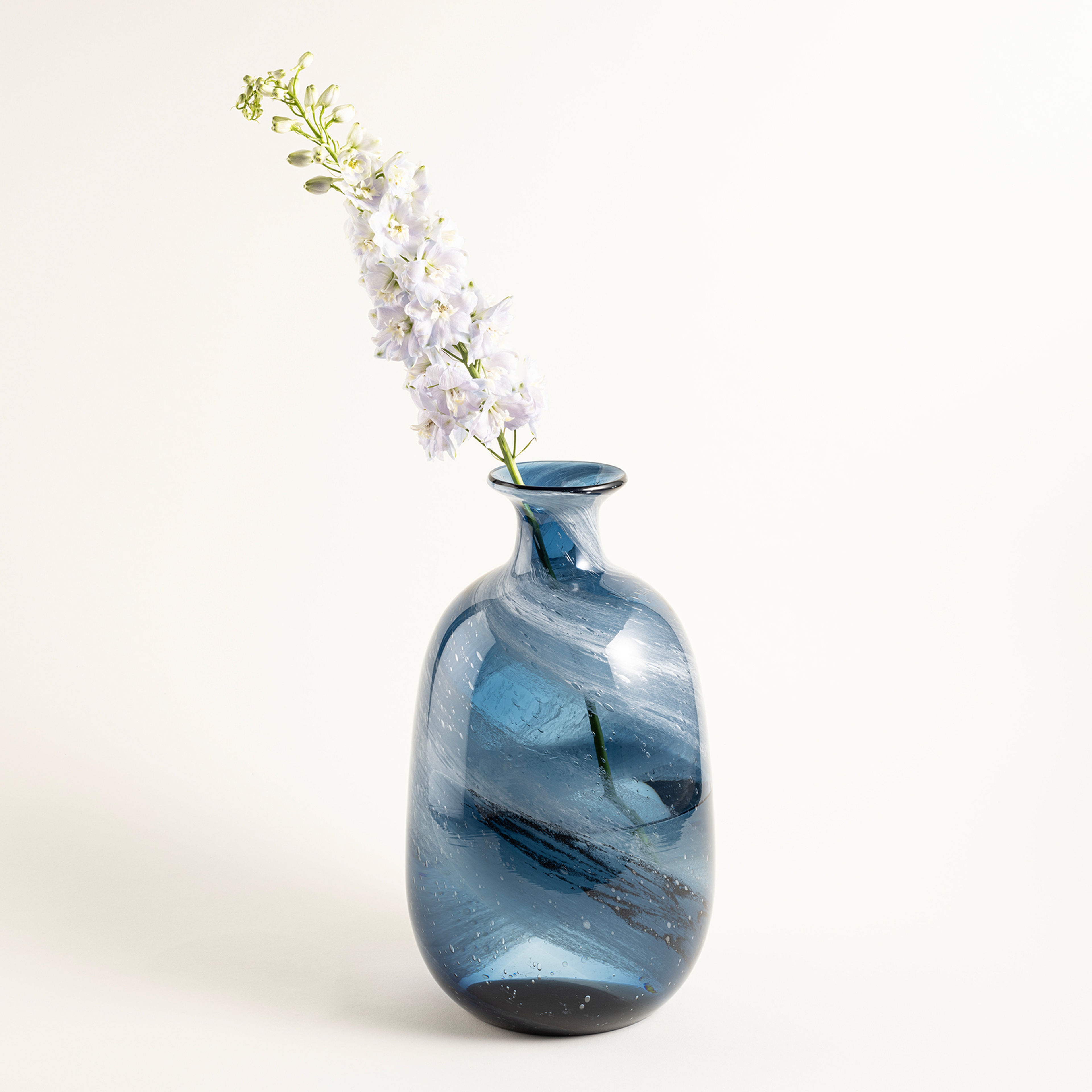 Macau Cam Vazo 18.5x18.5x33 Cm Mavi