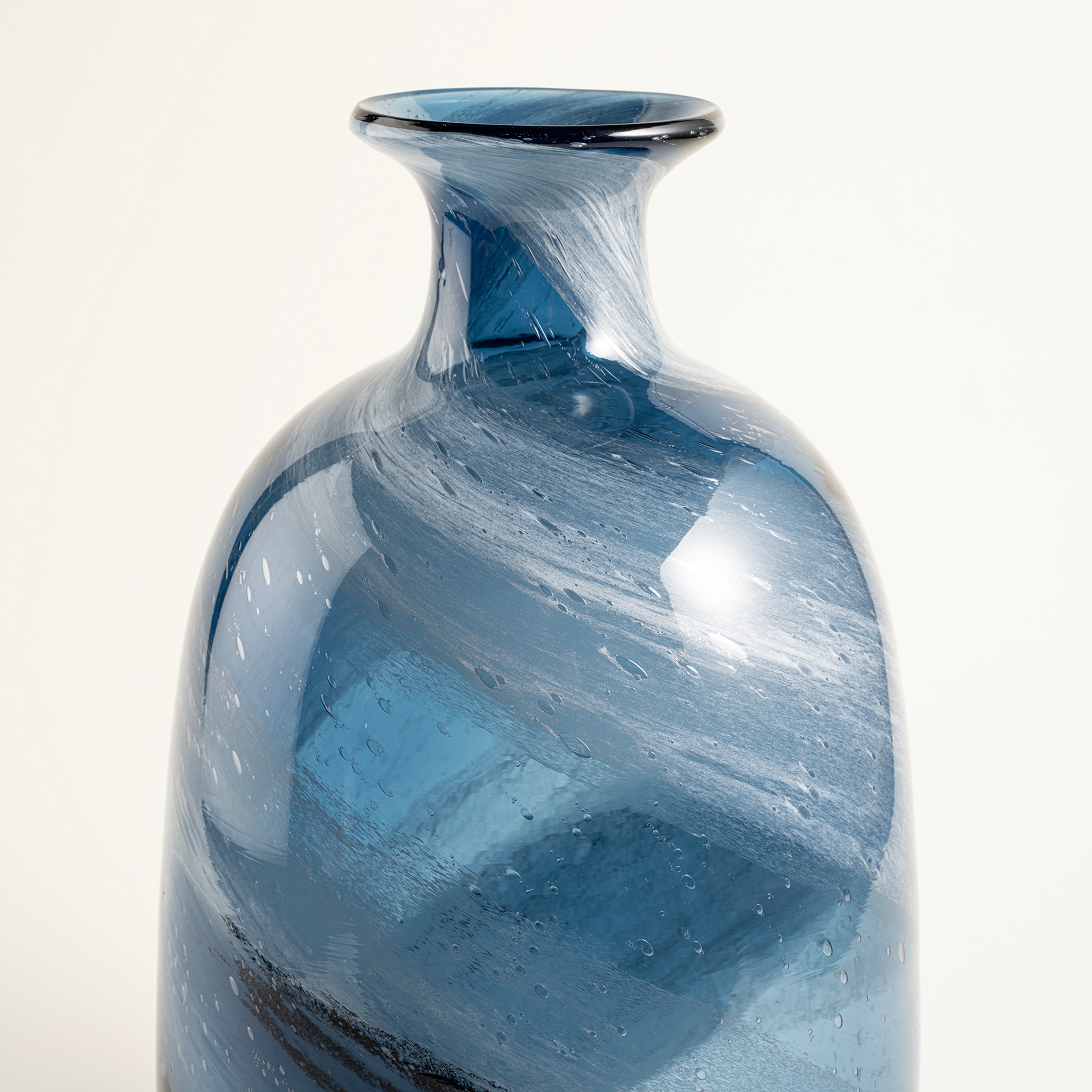 Macau Cam Vazo 18.5x18.5x33 Cm Mavi