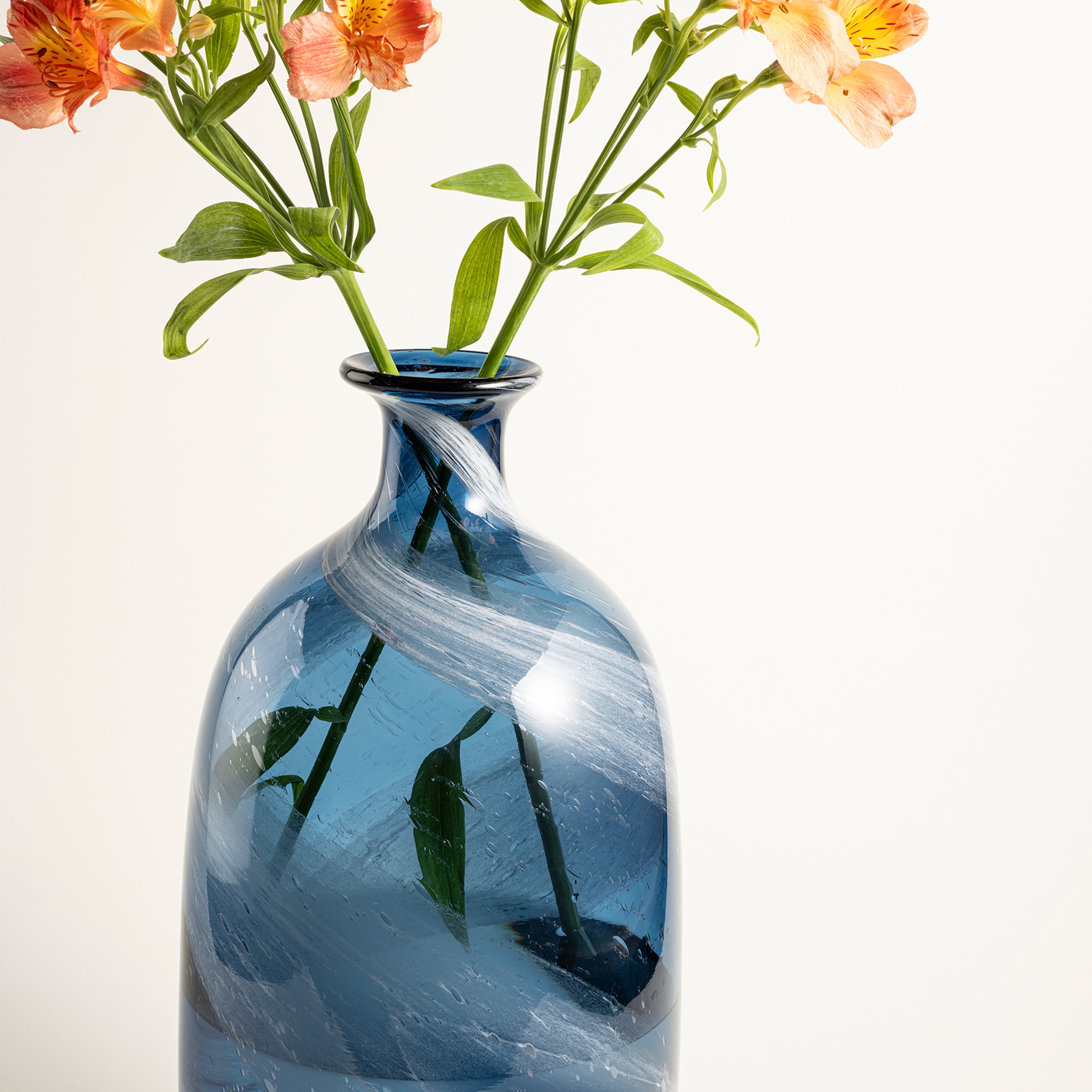 Macau Cam Vazo 19.5x19.5x40 Cm Mavi