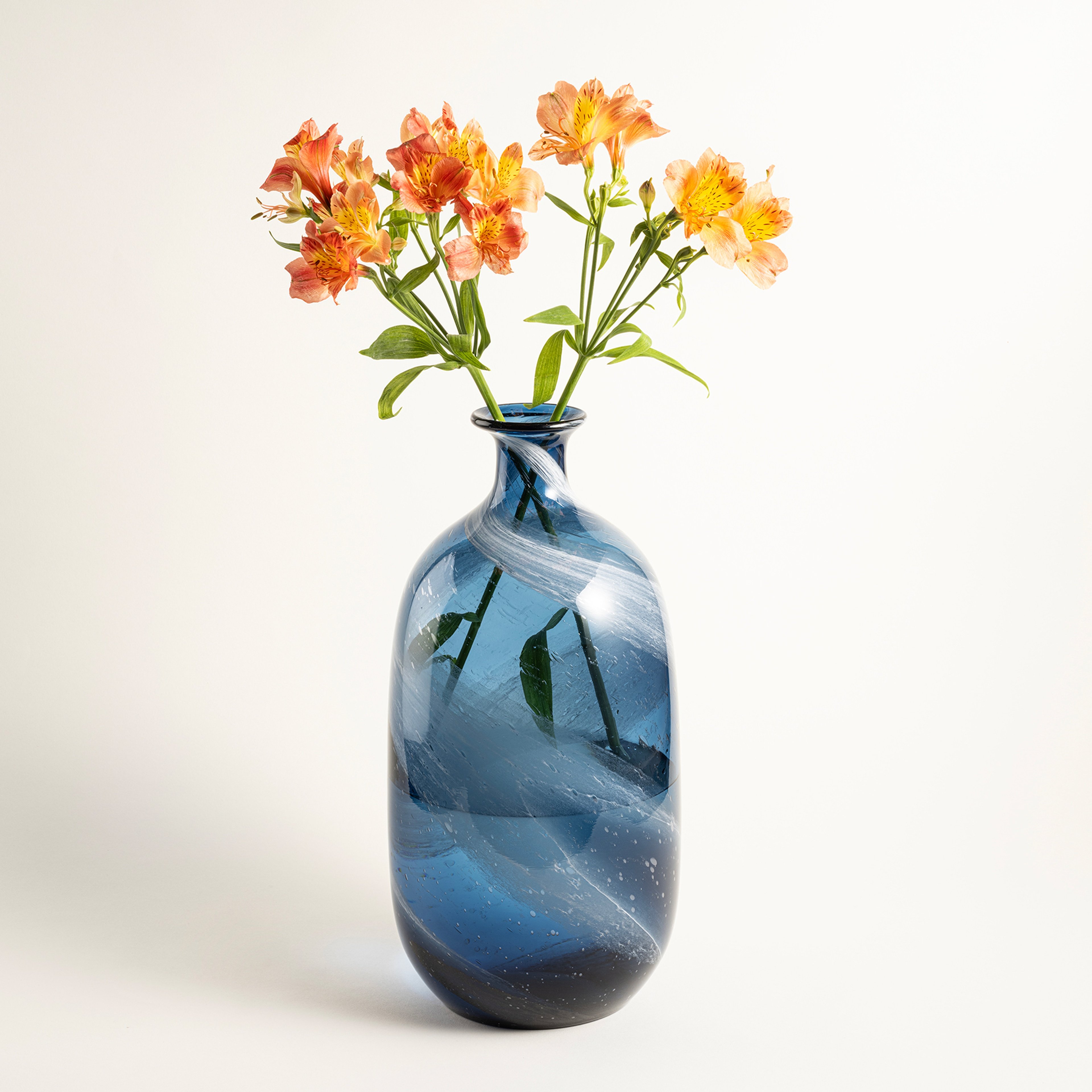 Macau Cam Vazo 19.5x19.5x40 Cm Mavi