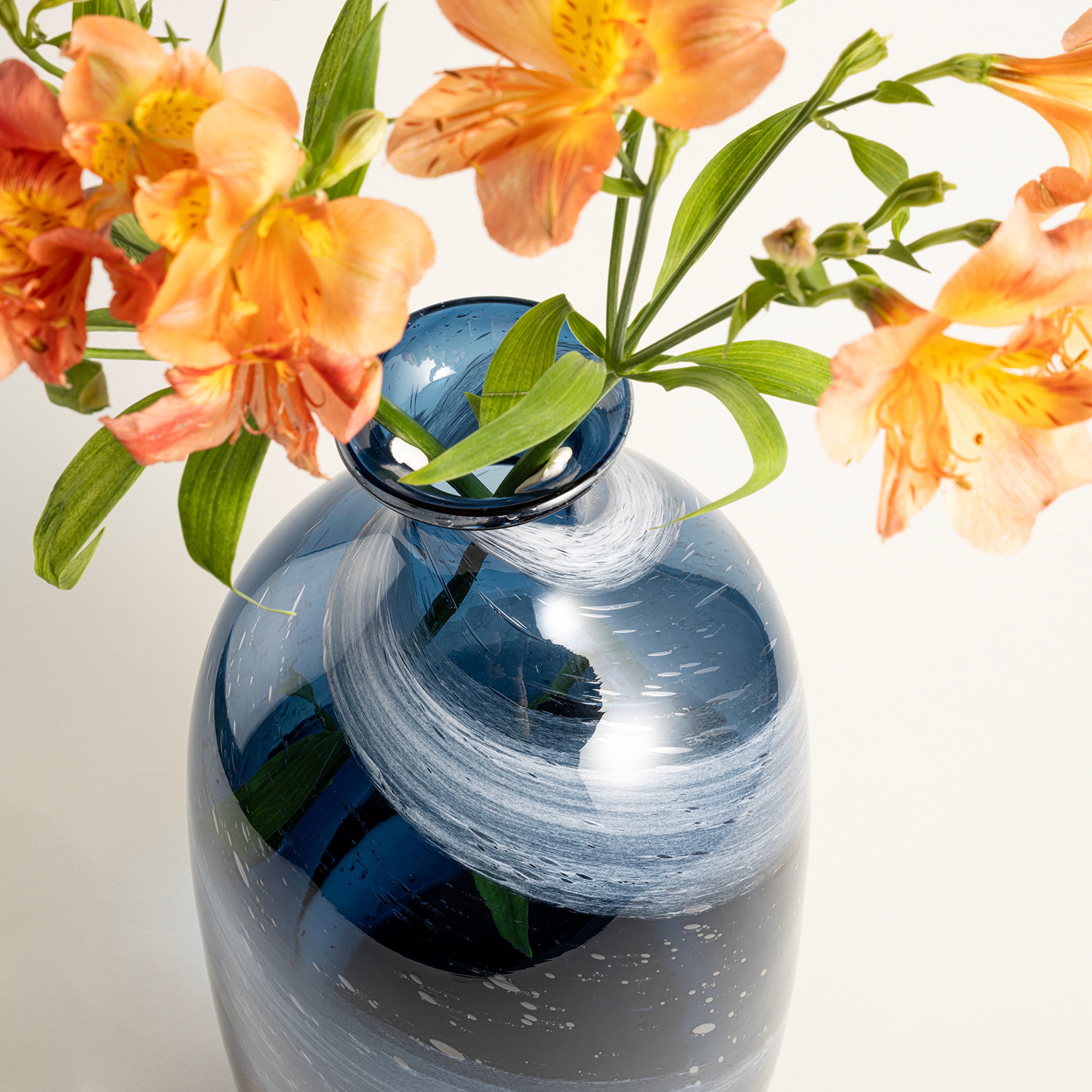 Macau Cam Vazo 19.5x19.5x40 Cm Mavi