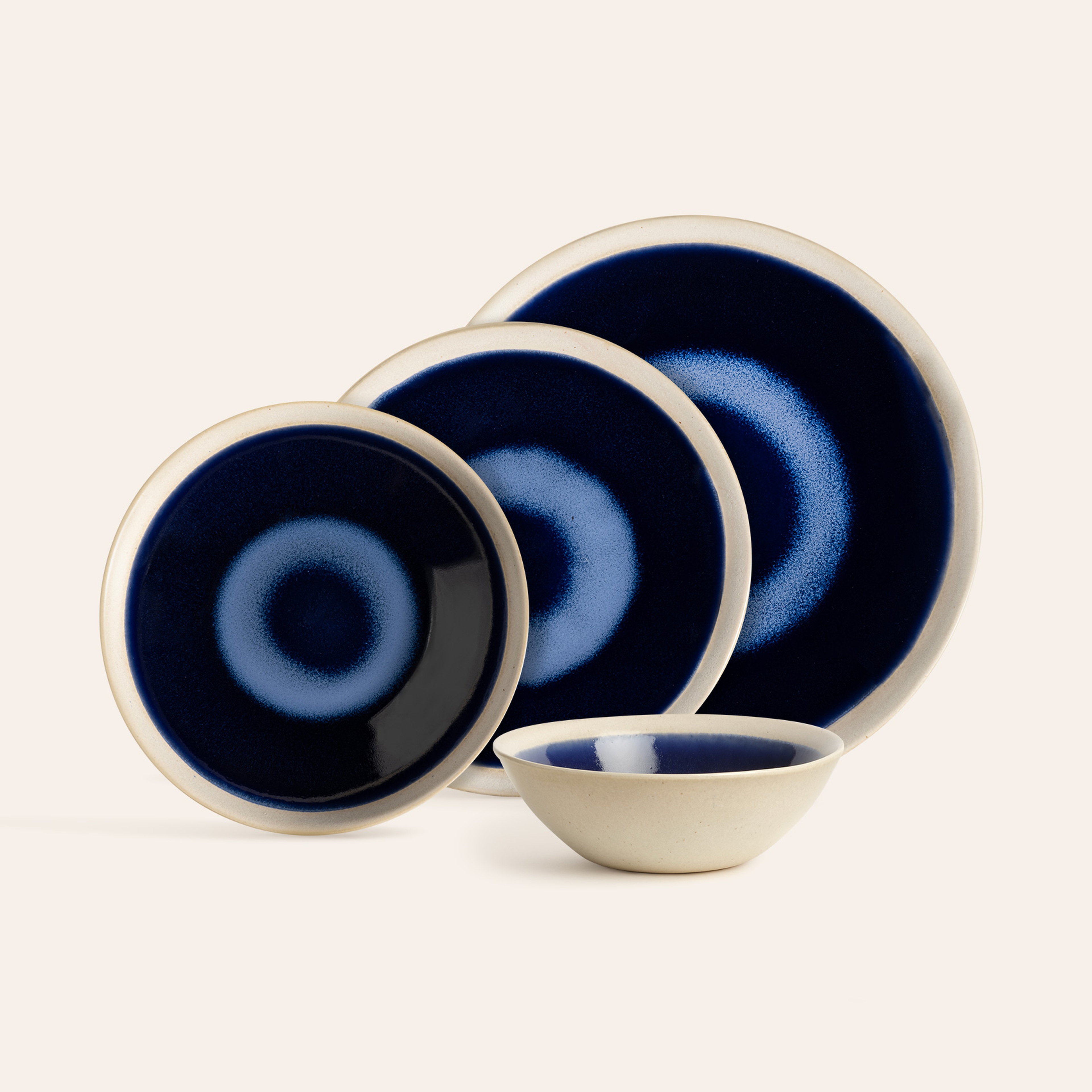 Leırıa Stoneware Yemek Takımı - Mavi