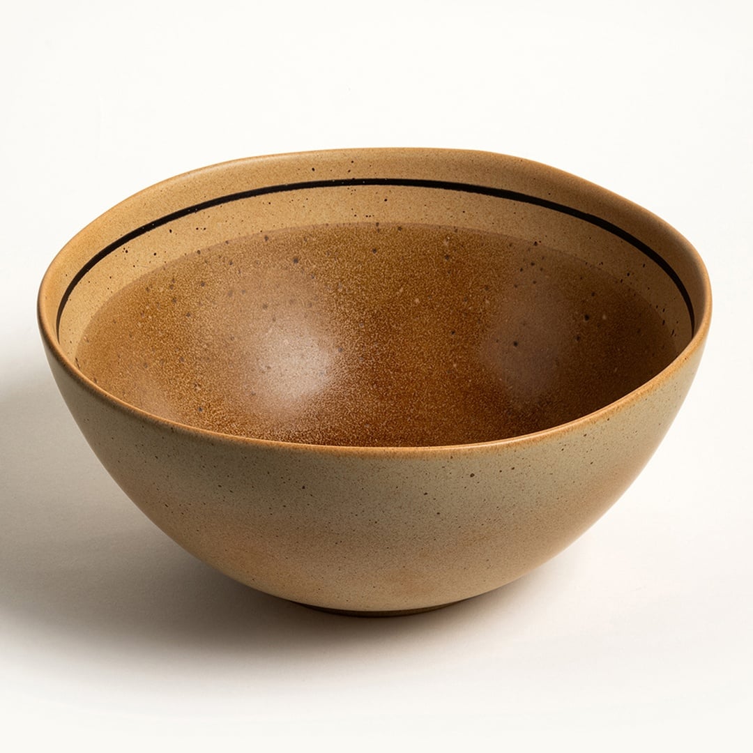 Lızbon Stoneware Salata Kasesi 27x27x13 Cm Kahverengi