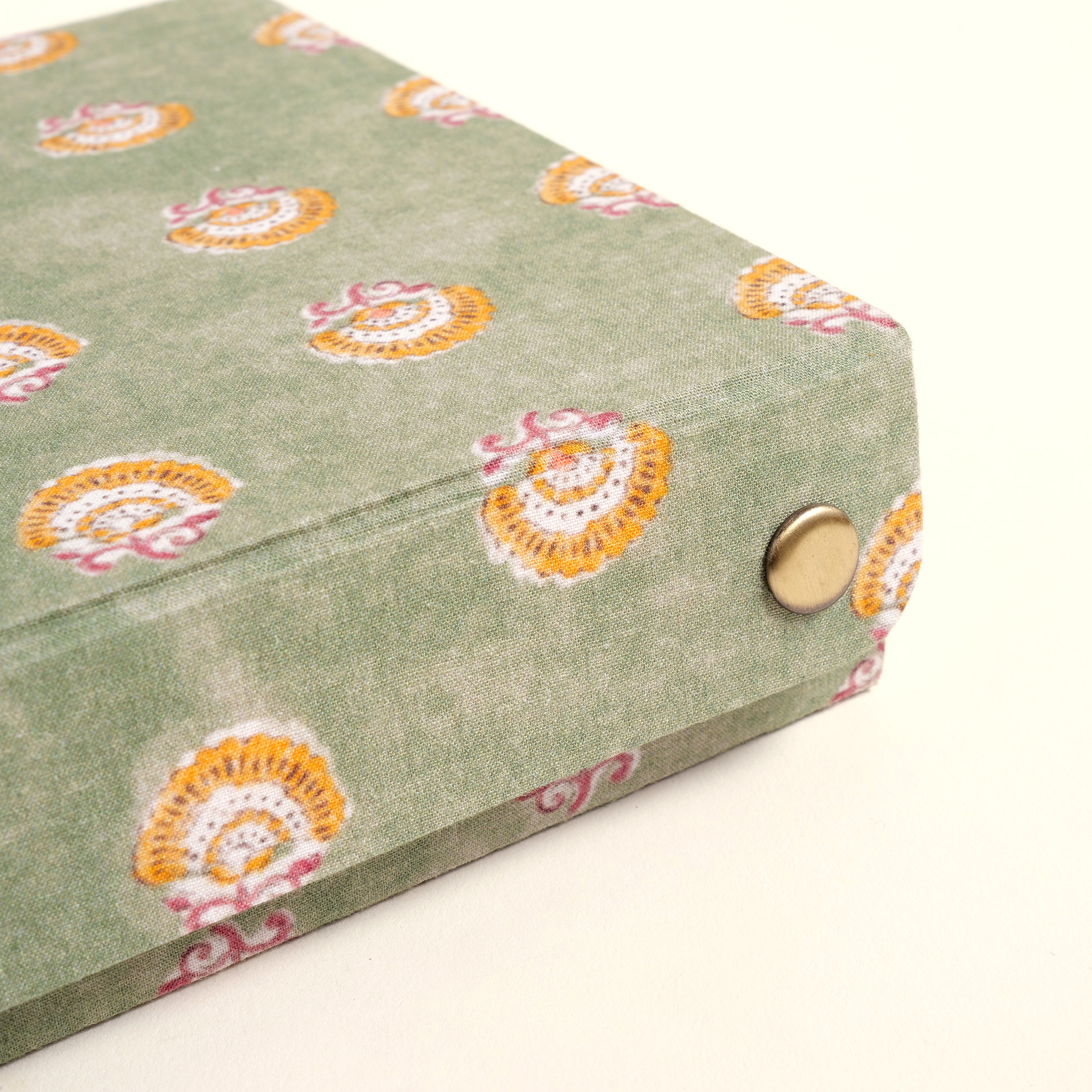 Noıda Baskılı Pamuk Dekoratif Kutu 22.20x16.80 Cm Orman Yeşilı