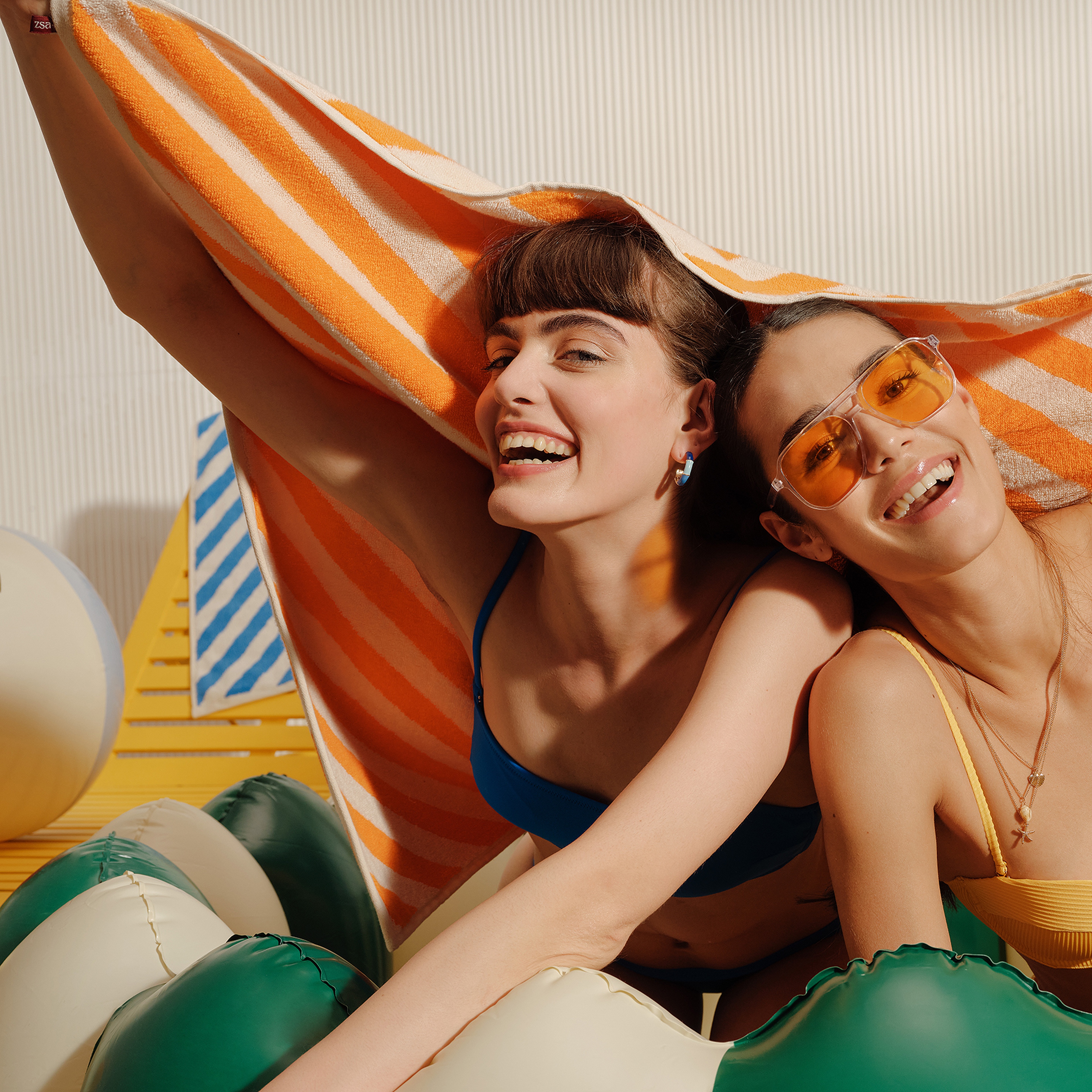 Ornaz İplik Boyalı Verevli Pamuk %100 Pamuk Banyo Havlusu 90x150 Cm Natural - Turuncu