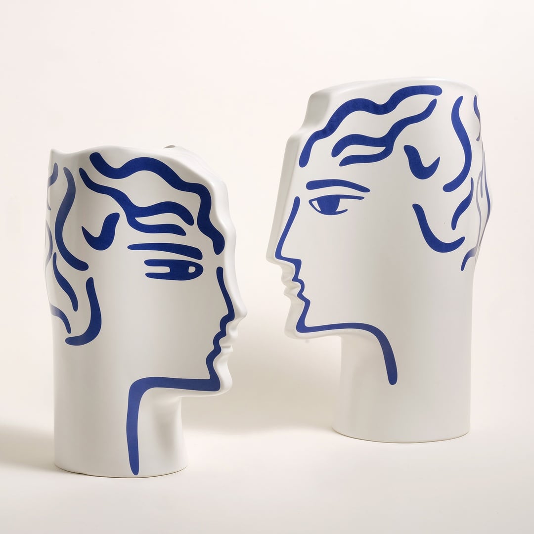 Longhu Seramik Vazo 22x13x28 Cm Mavi