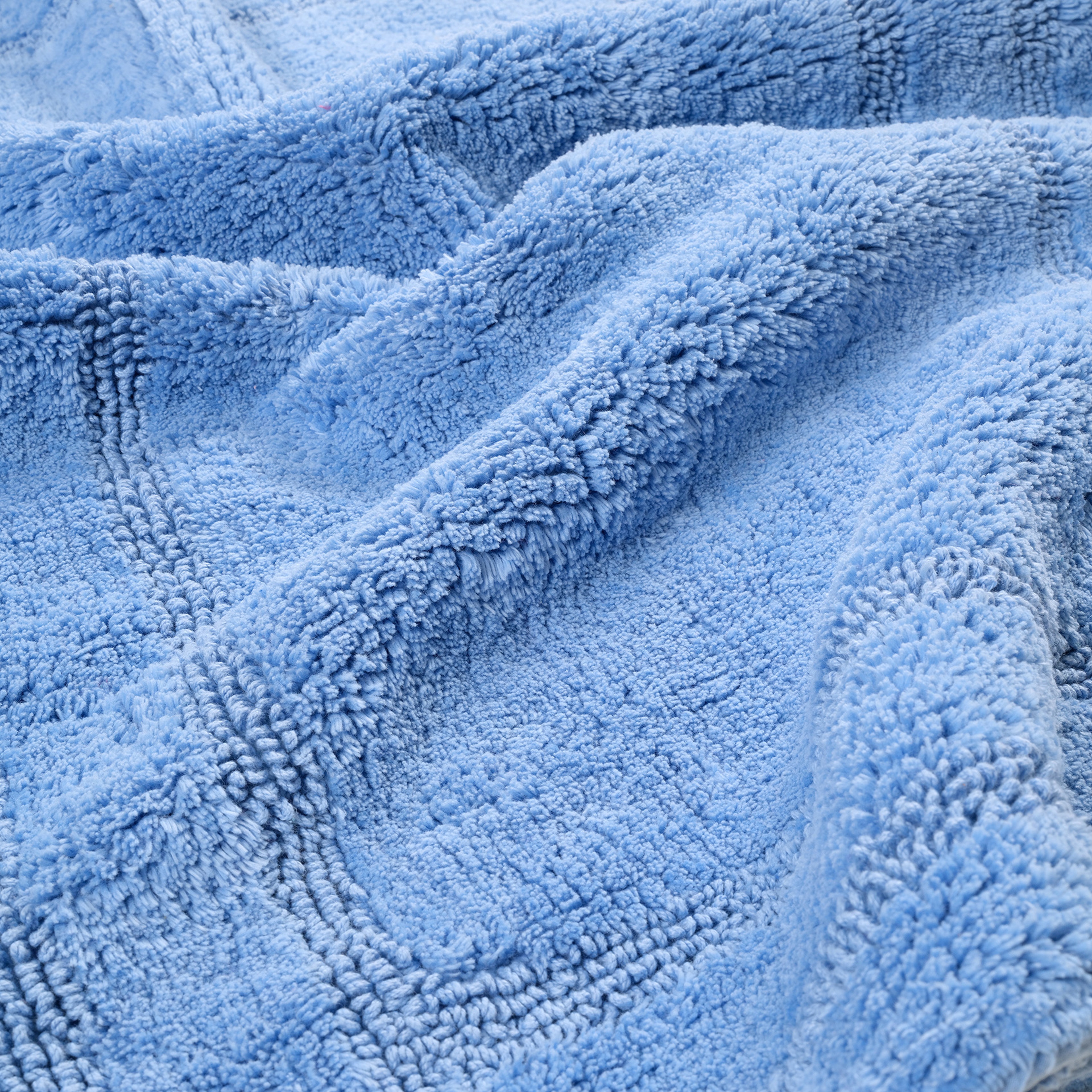 Solıd Çift Taraflı Pamuk %100 Pamuk Banyo Paspası 60x90 Cm Mavi