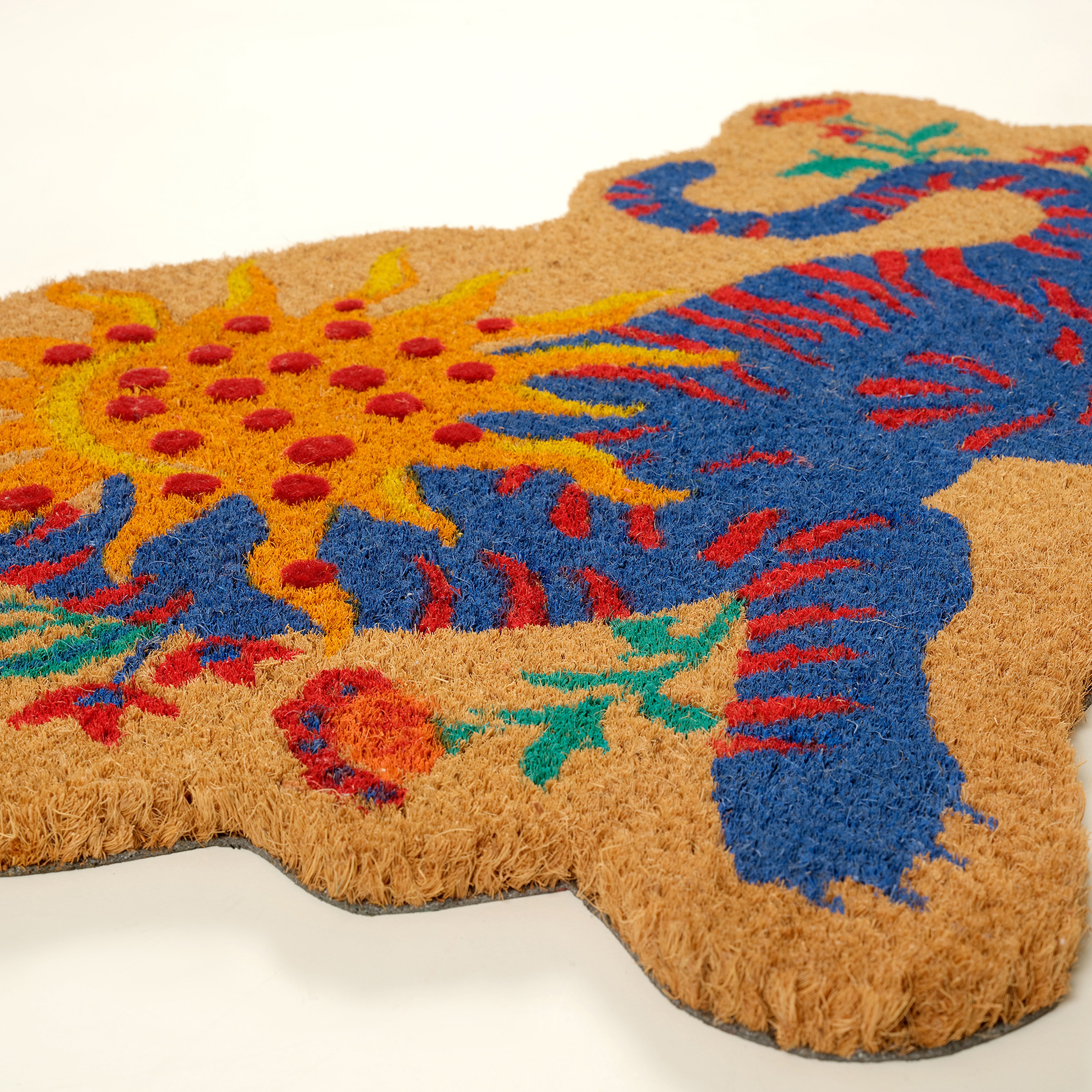 Kerala Coır Kapı Önü Paspası 45x66 Cm Mavi