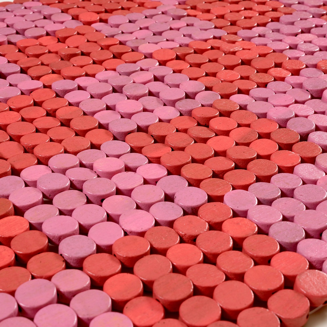 Toba Ağaç Ahşap Paspas 60x100 Cm Pembe
