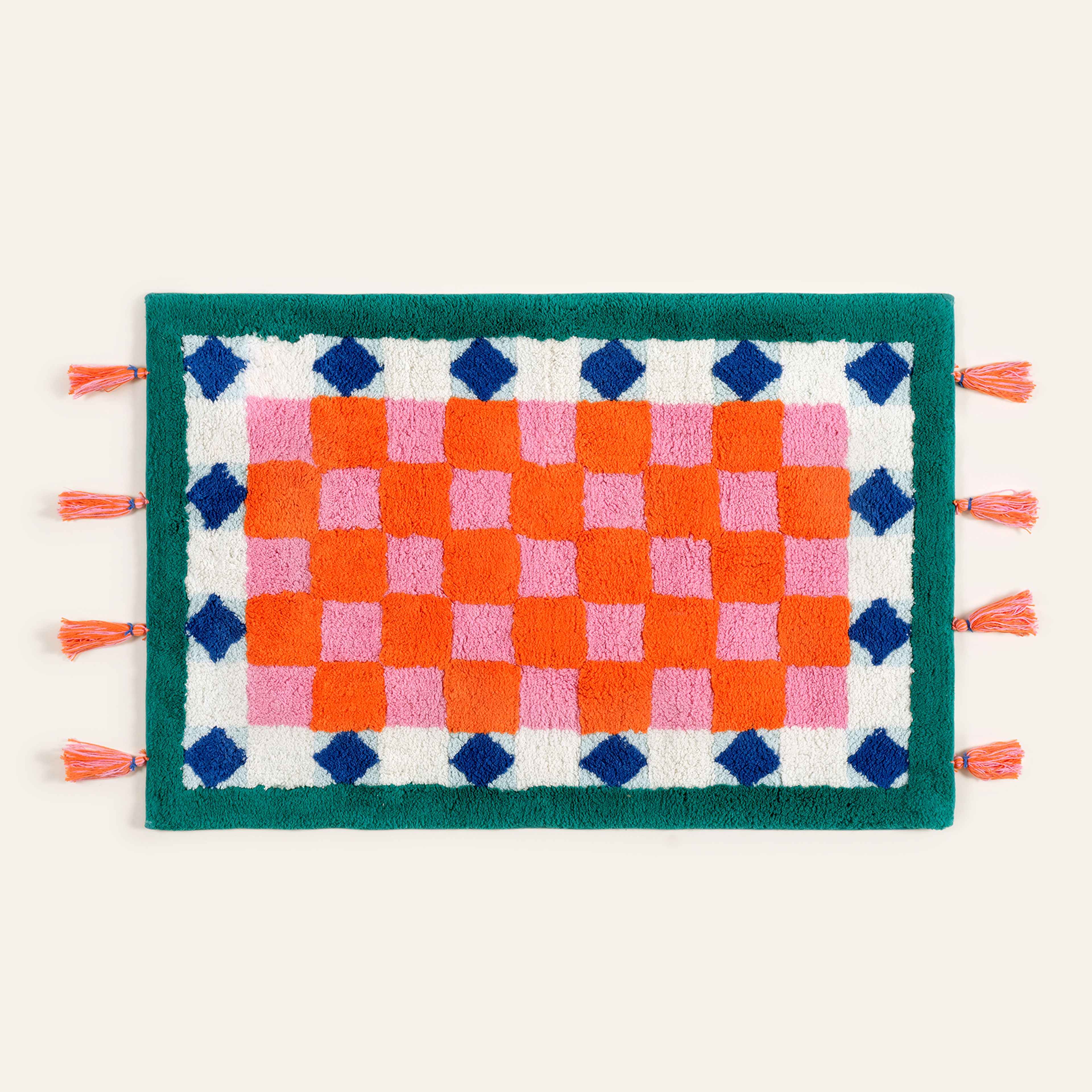 Punjab Pamuk %100 Pamuk Banyo Paspası 60x90 Cm Renkli