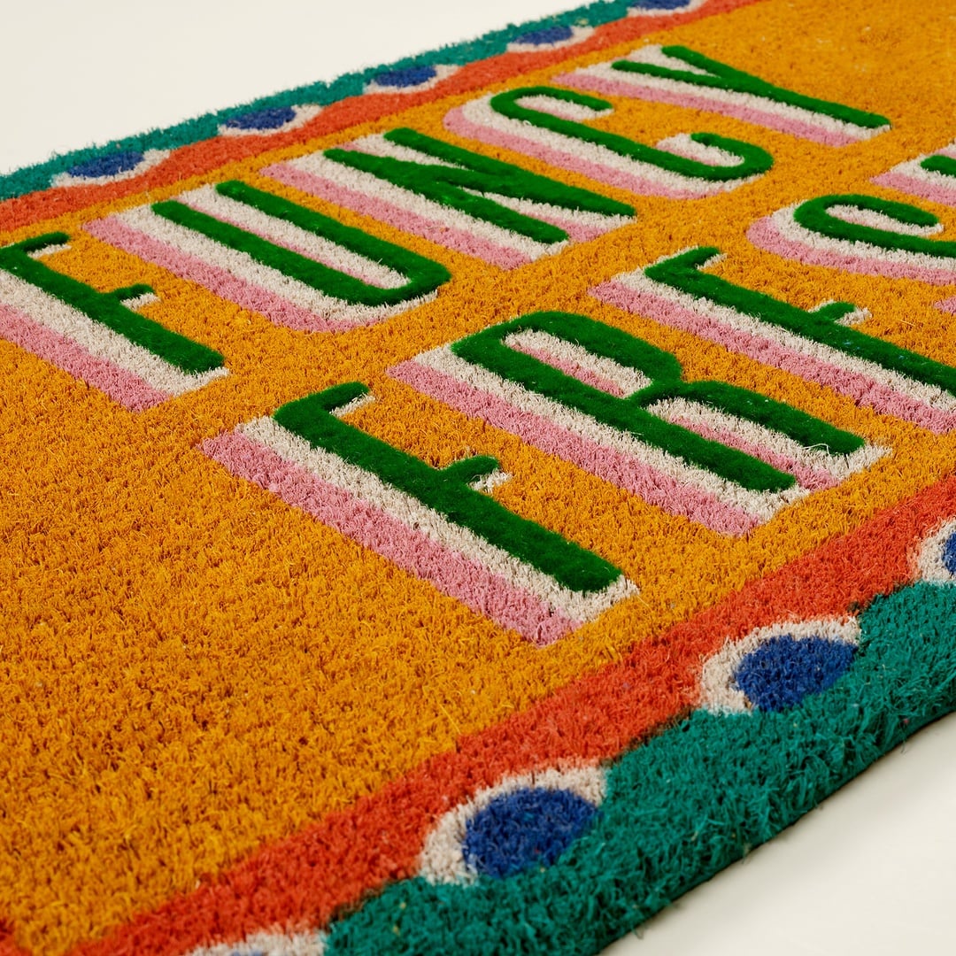 Kerala Coır Kapı Önü Paspası 45x75 Cm Turuncu