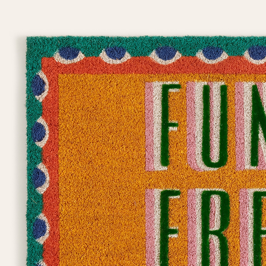 Kerala Coır Kapı Önü Paspası 45x75 Cm Turuncu