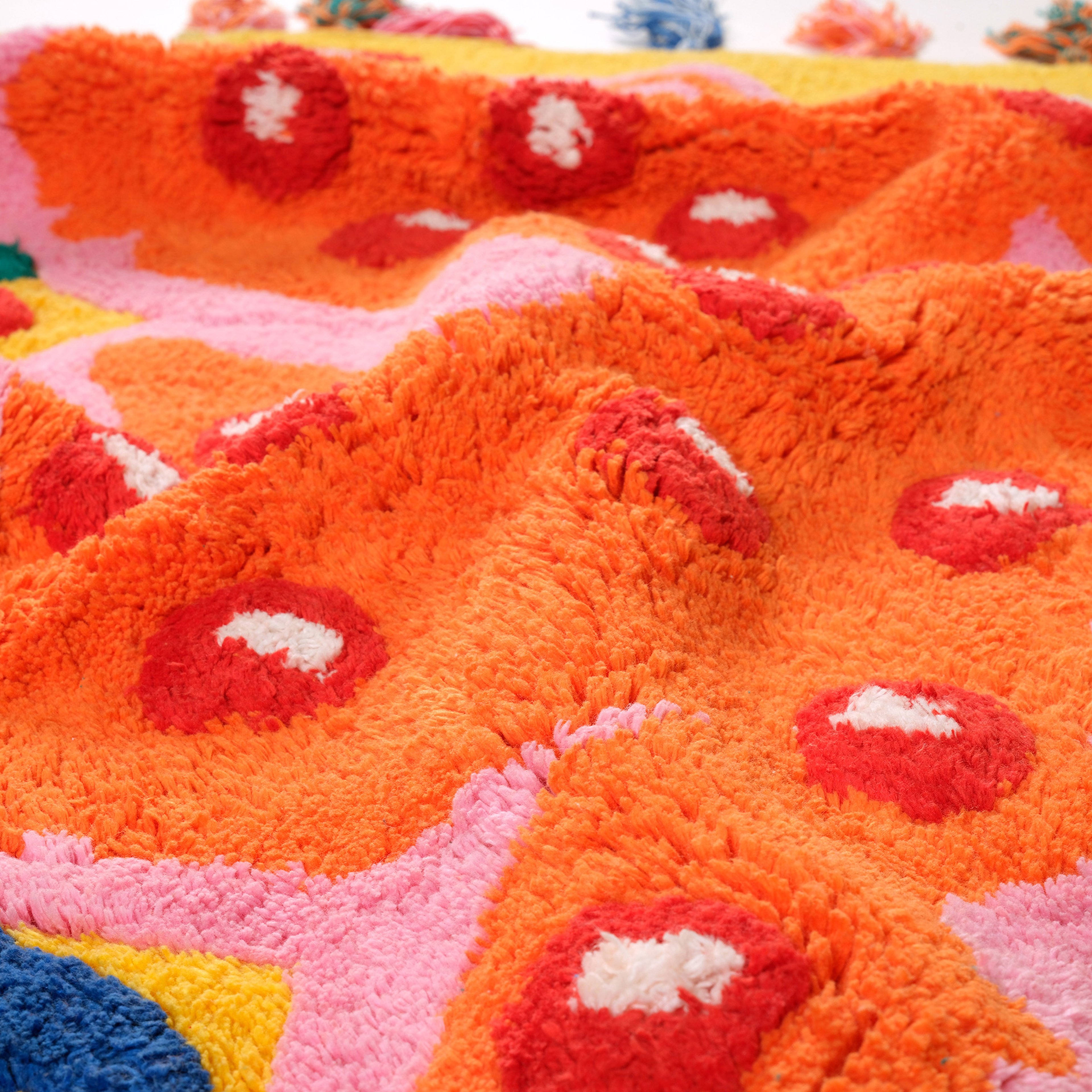 Punjab Pamuk %100 Pamuk Banyo Paspası 60x90 Cm Sarı - Turuncu