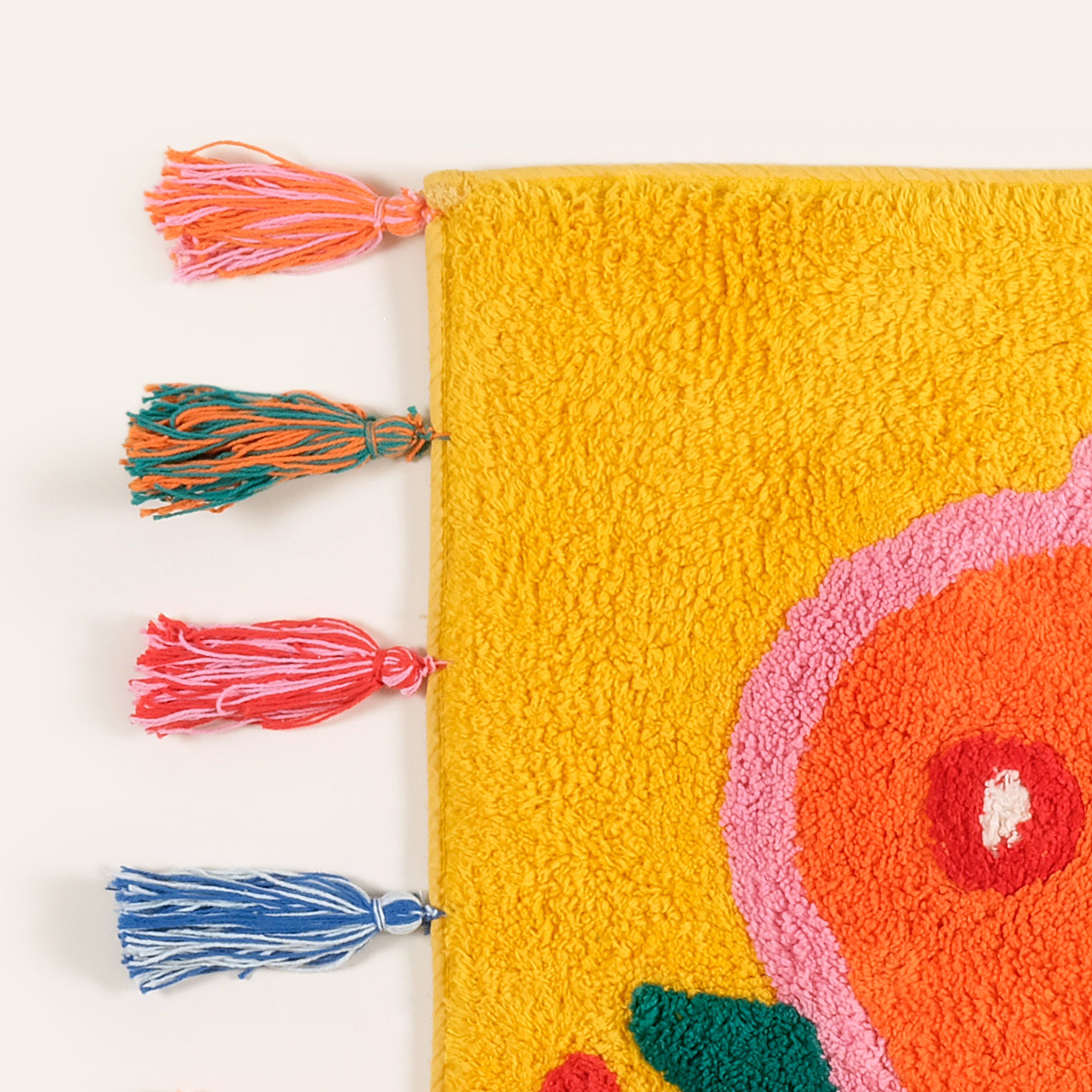 Punjab Pamuk %100 Pamuk Banyo Paspası 60x90 Cm Sarı - Turuncu