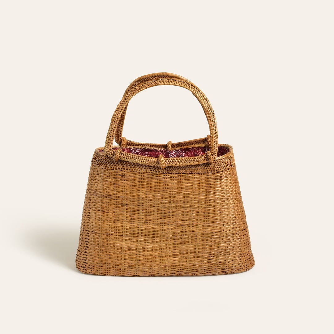 Flores Saz Bitkisi Çanta 33x22 Cm Natural