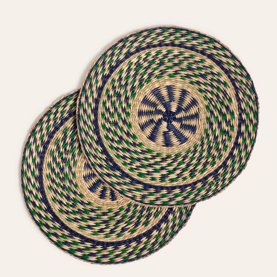 Tam Dao Deniz Çayırı Amerikan Servis 38 Cm Lacıvert - Yeşil