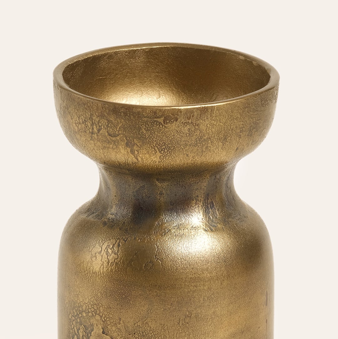 Bıjnor Metal Mumluk 5x5x8 Cm Altın