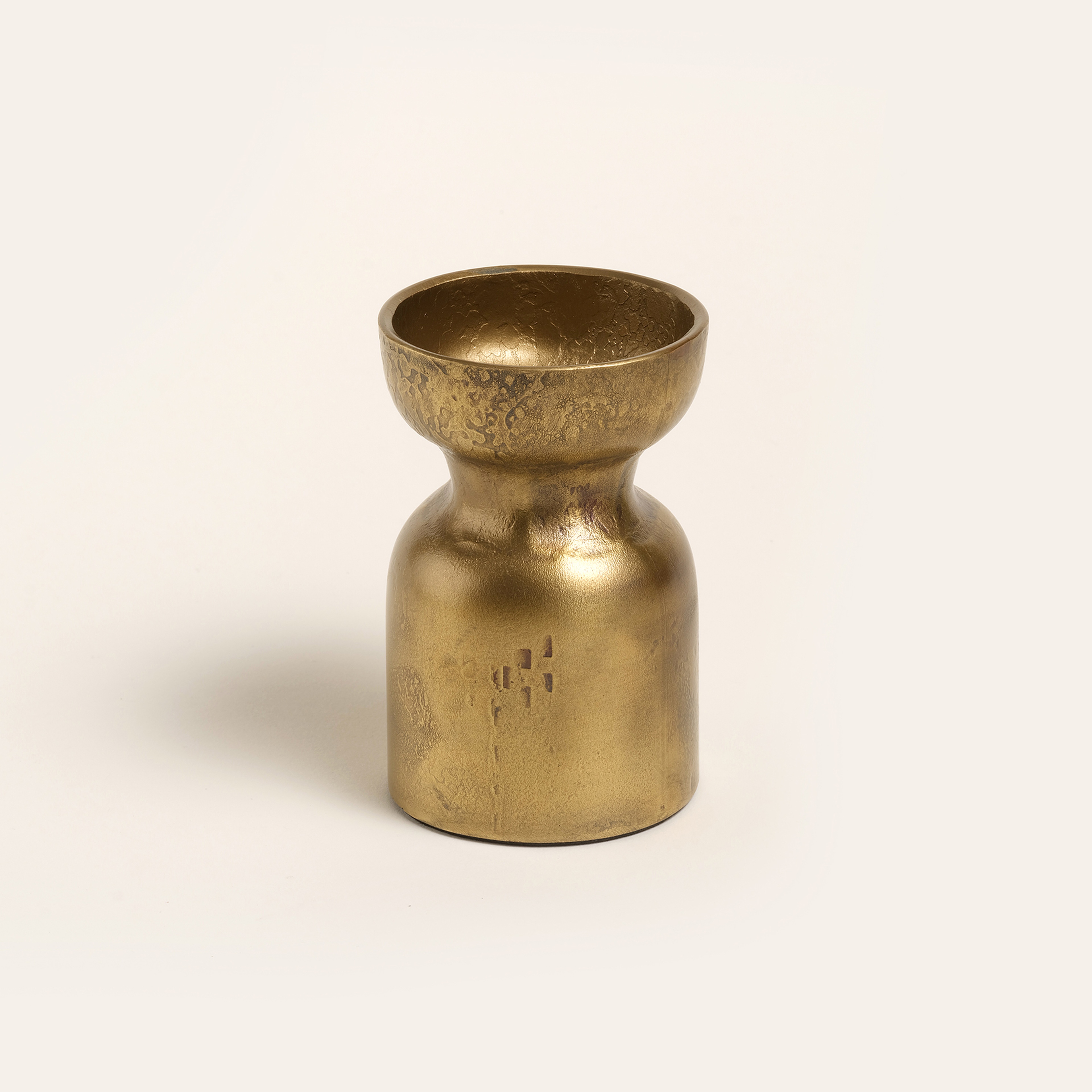 Bıjnor Metal Mumluk 5x5x8 Cm Altın