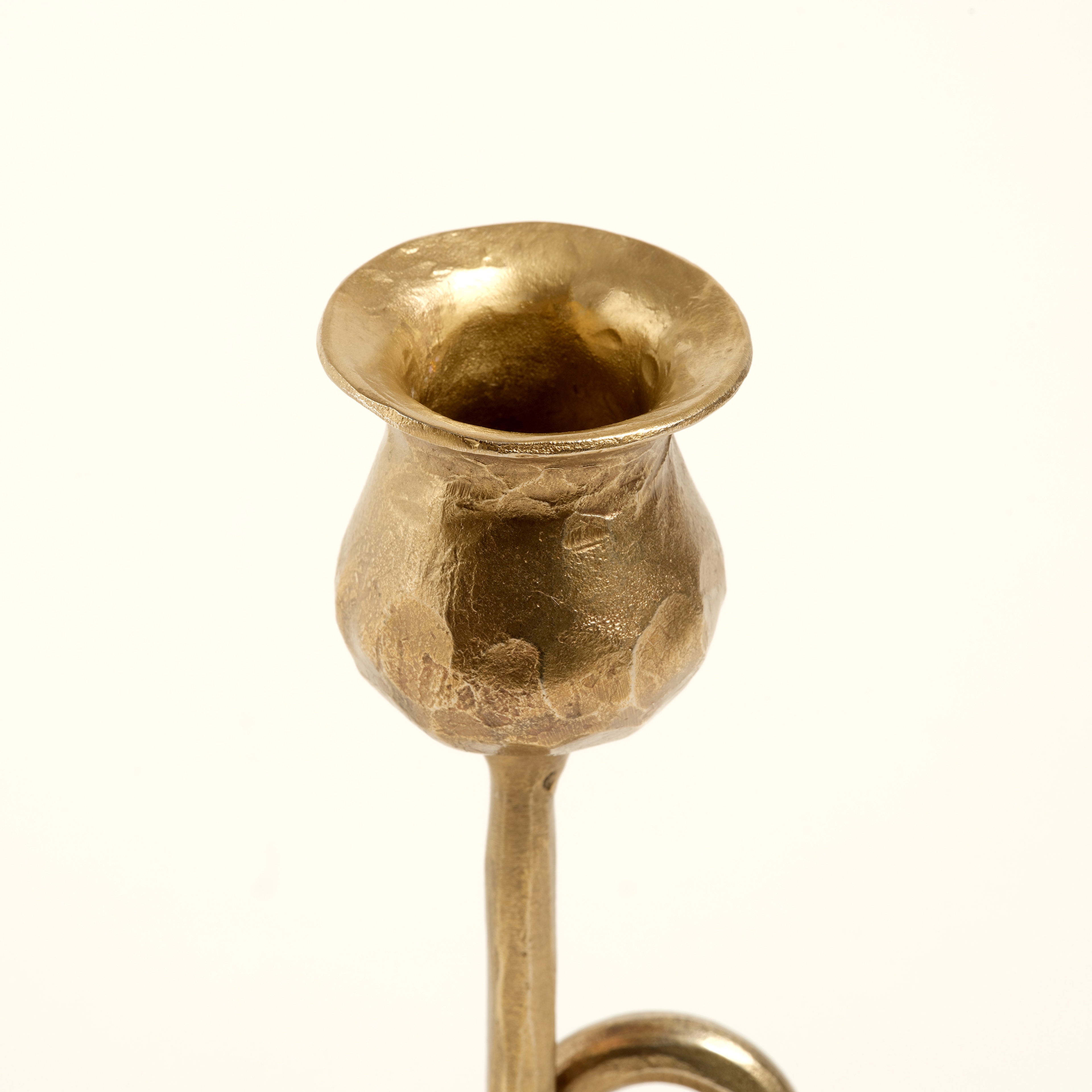 Lotus Metal Şamdan 7x7x15 Cm Altın