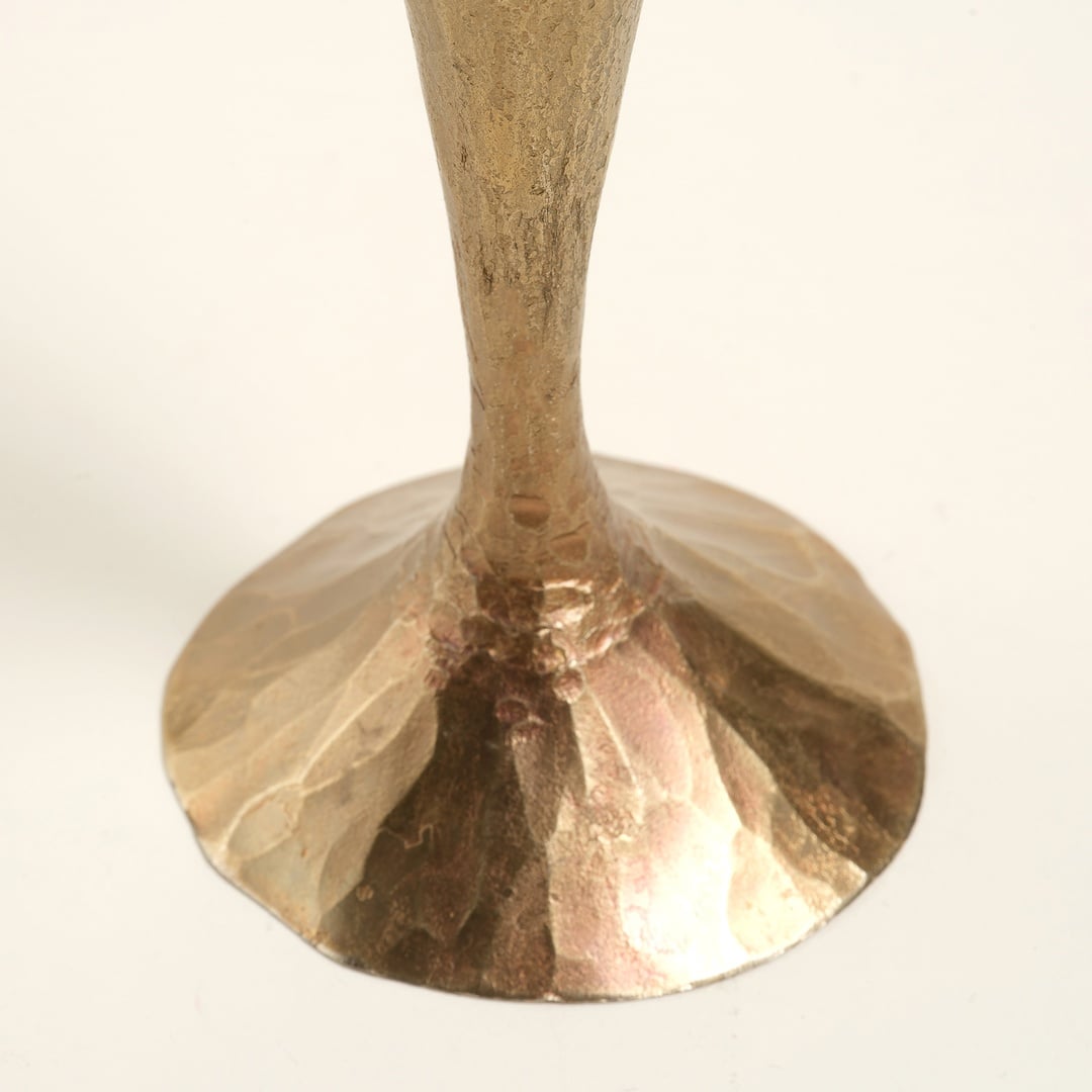 Lotus Metal Şamdan 7x7x24 Cm Altın